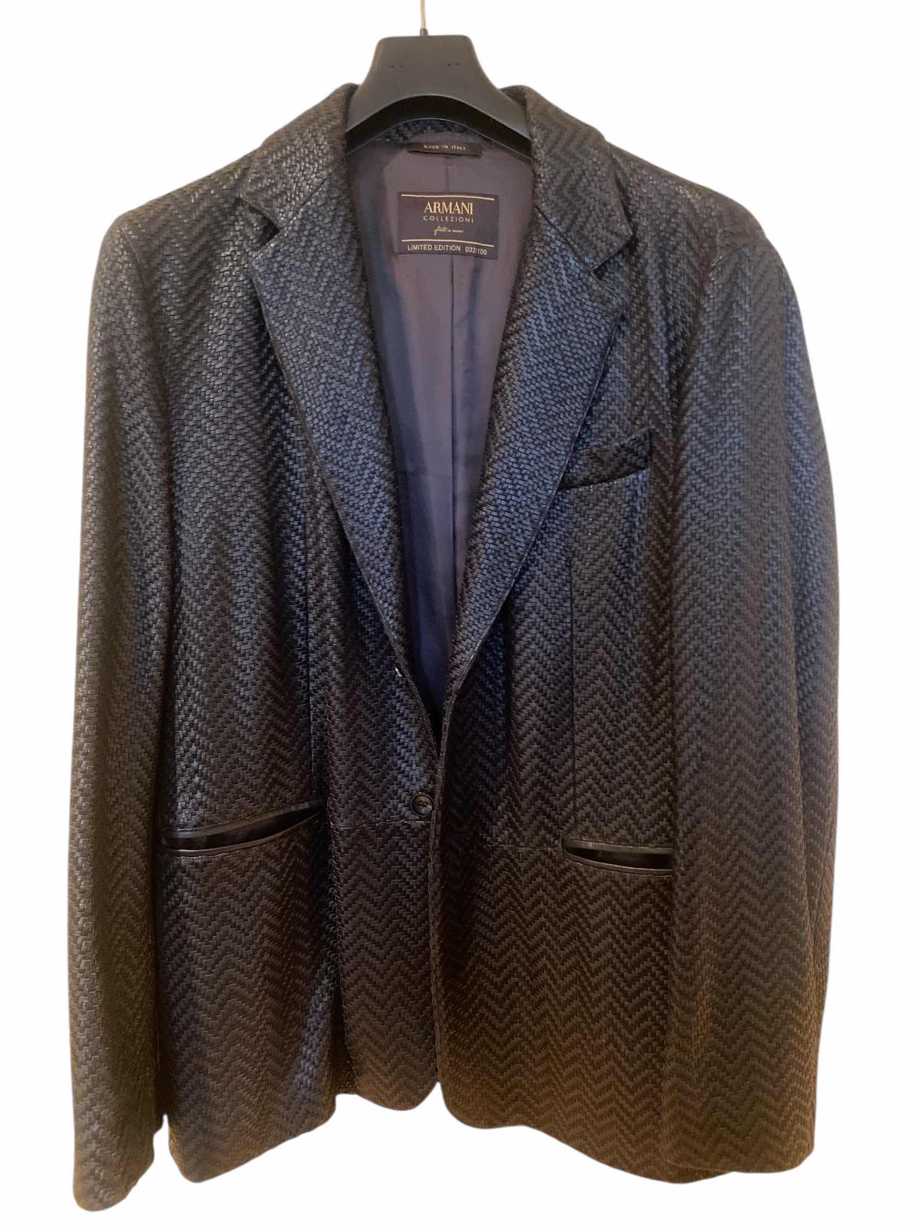 Photo 1 of GEORGIO ARMANI LIMITED EDITION 32/100 LAMBSKIN JACKET MADE IN ITALY MENS SIZE 46