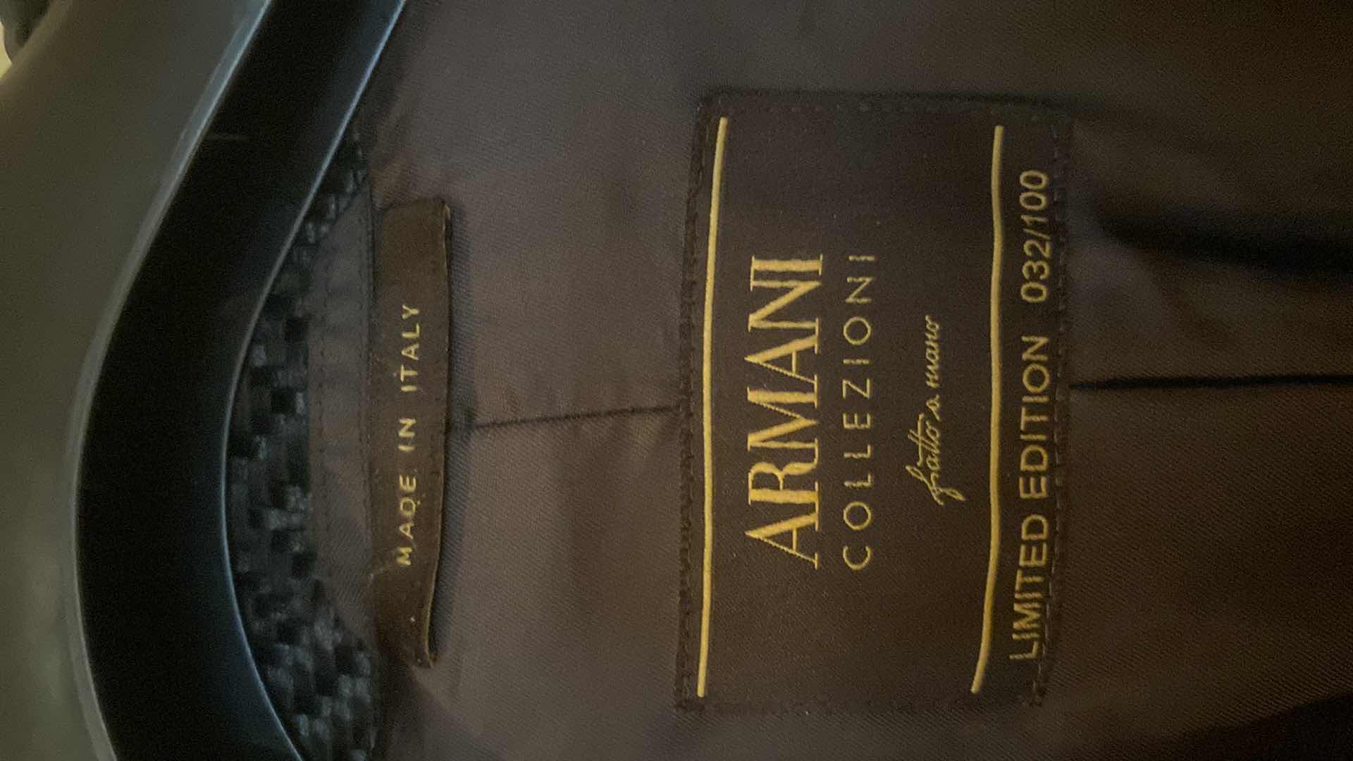 Photo 1 of GEORGIO ARMANI LIMITED EDITION 32/100 LAMBSKIN JACKET MADE IN ITALY MENS SIZE 46