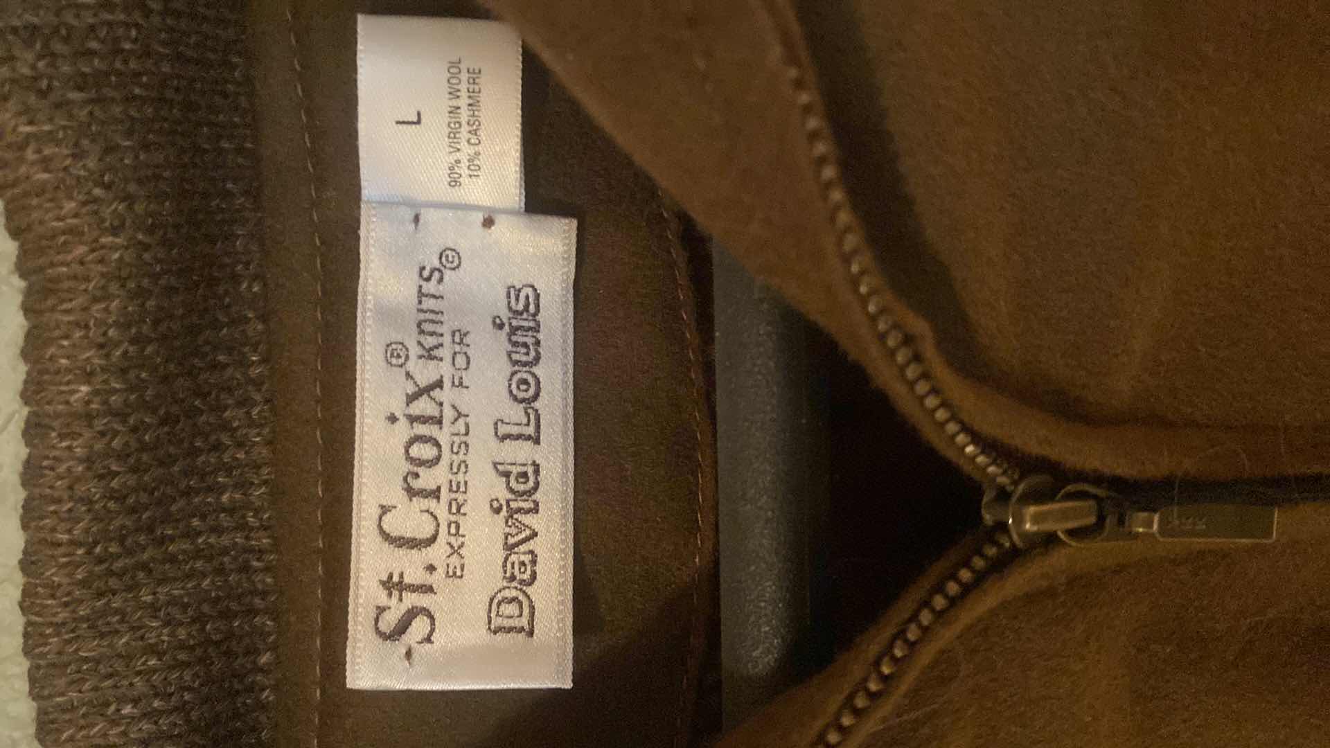 Photo 1 of NEW ST CROIX KNIT JACKET MENS SIZE LARGE