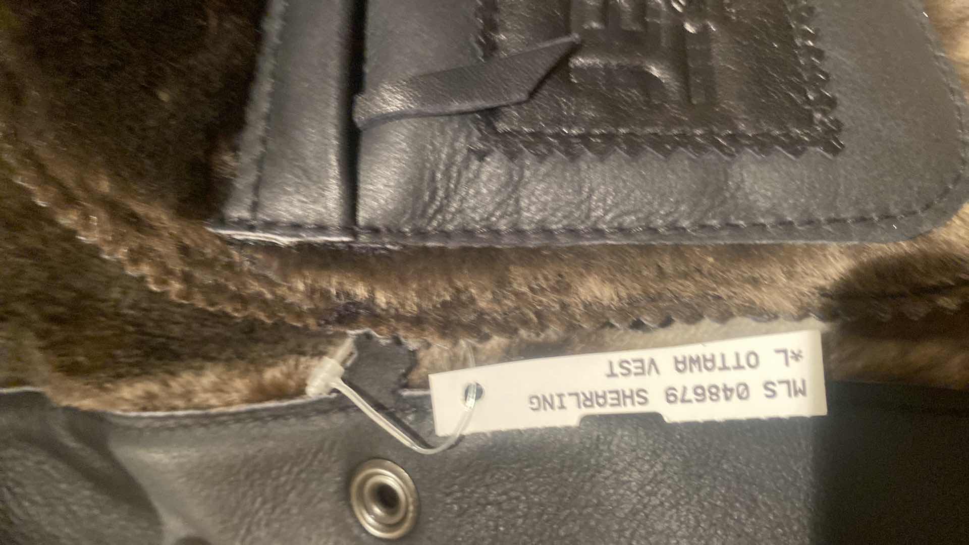 Photo 1 of NEW JEKEL OTTOWA LEATHER & SHEARLING VEST MADE IN FRANCE MENS EST SIZE LARGE