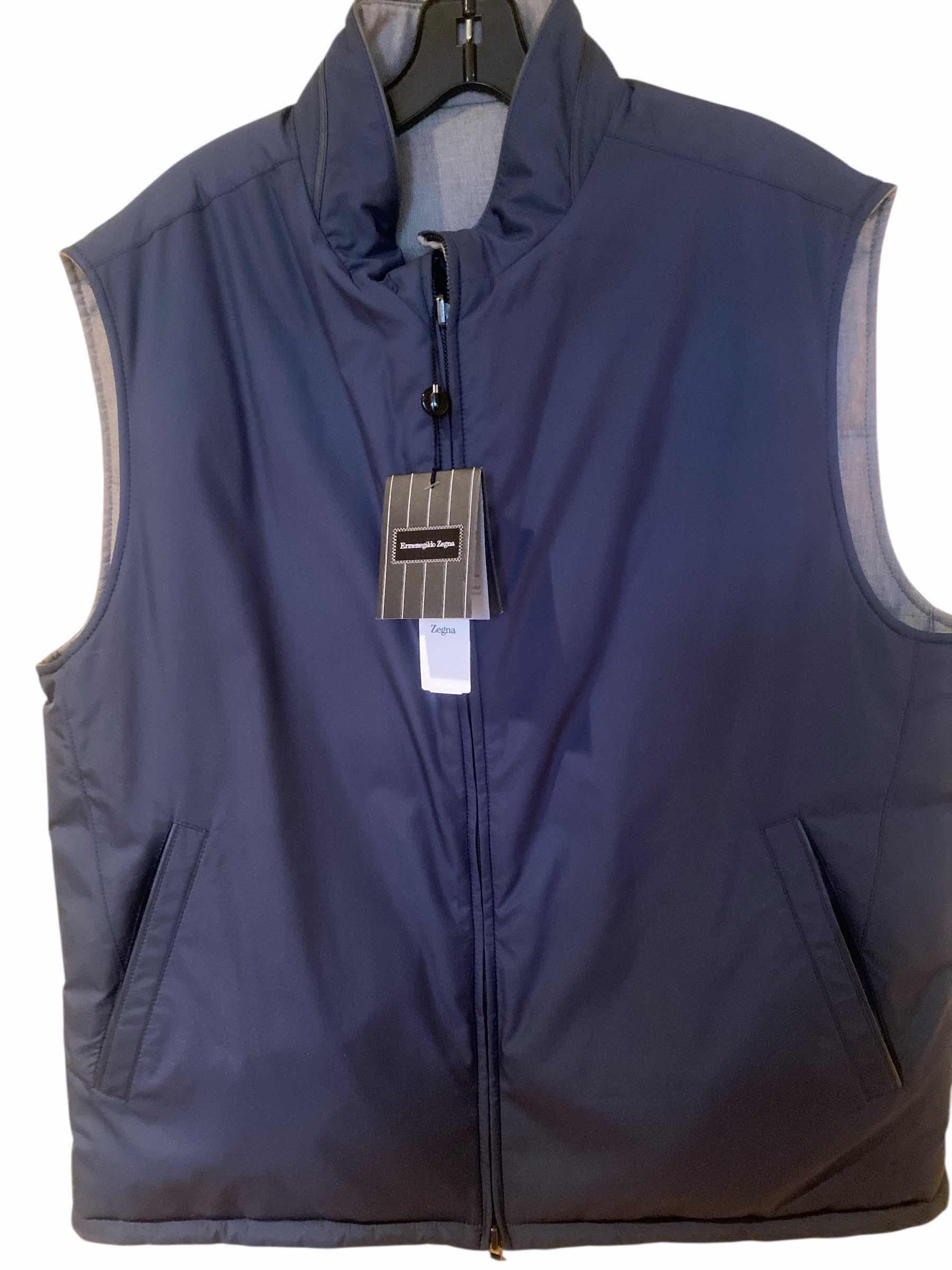 Photo 1 of $1695 NEW ERMENEGILDO ZEGNA REVERSIBLE VEST MADE IN ITALY MENS SIZE EST LARGE/XLARGE