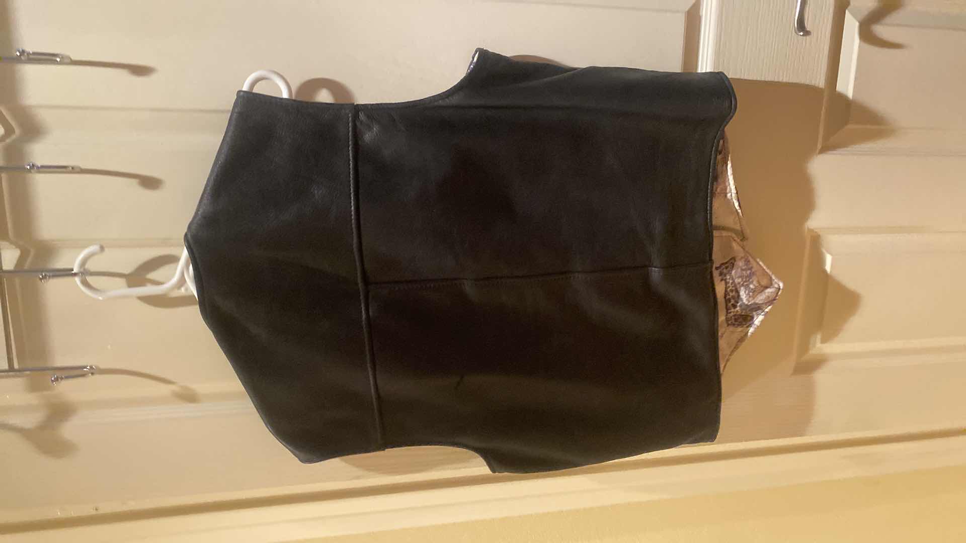 Photo 1 of LEATHER REVERSIBLE VEST MENS SIZE EST XX-LARGE