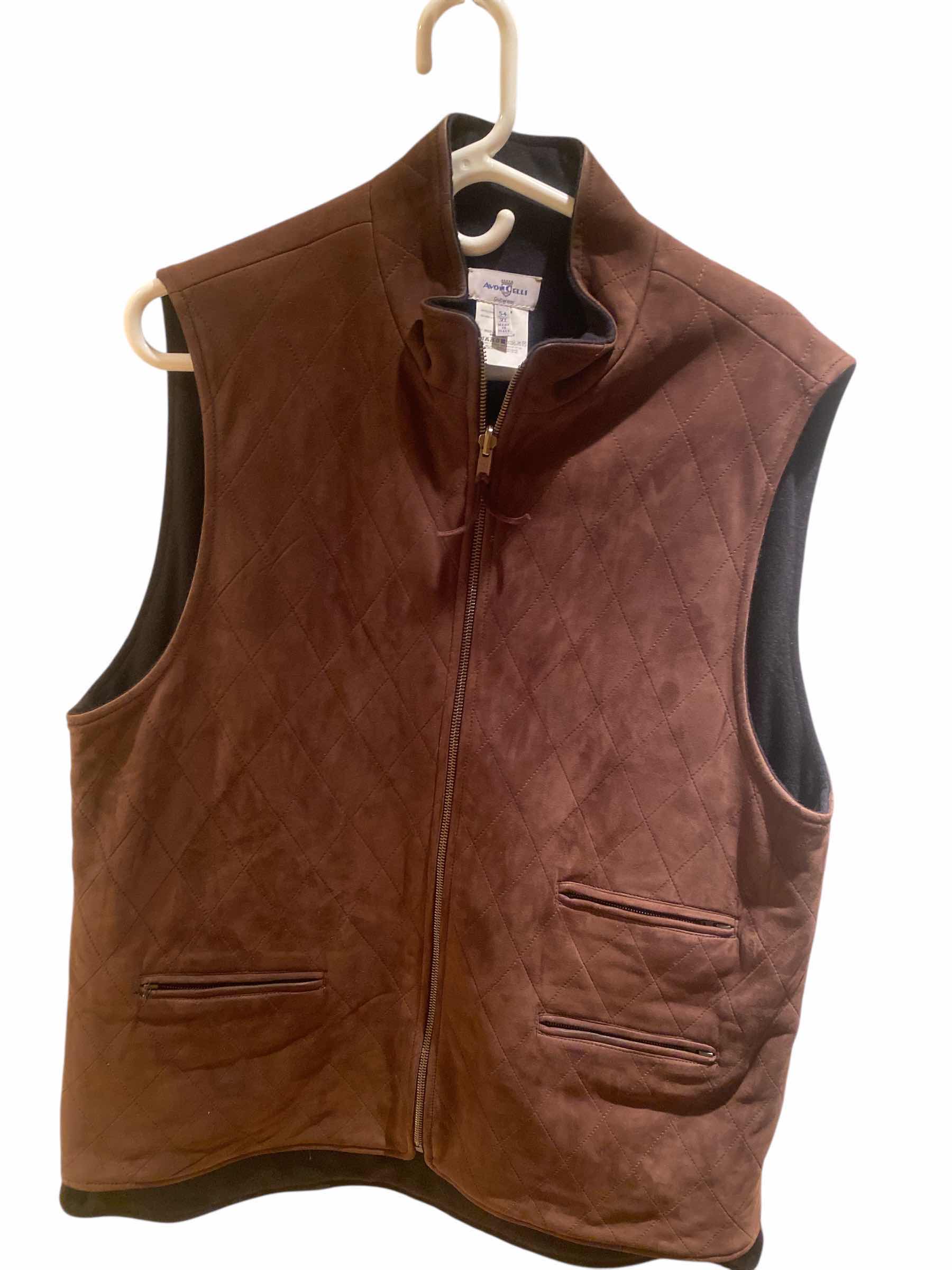 Photo 1 of AVONCELLI SUEDE VEST MENS SIZE EST XLARGE 54
