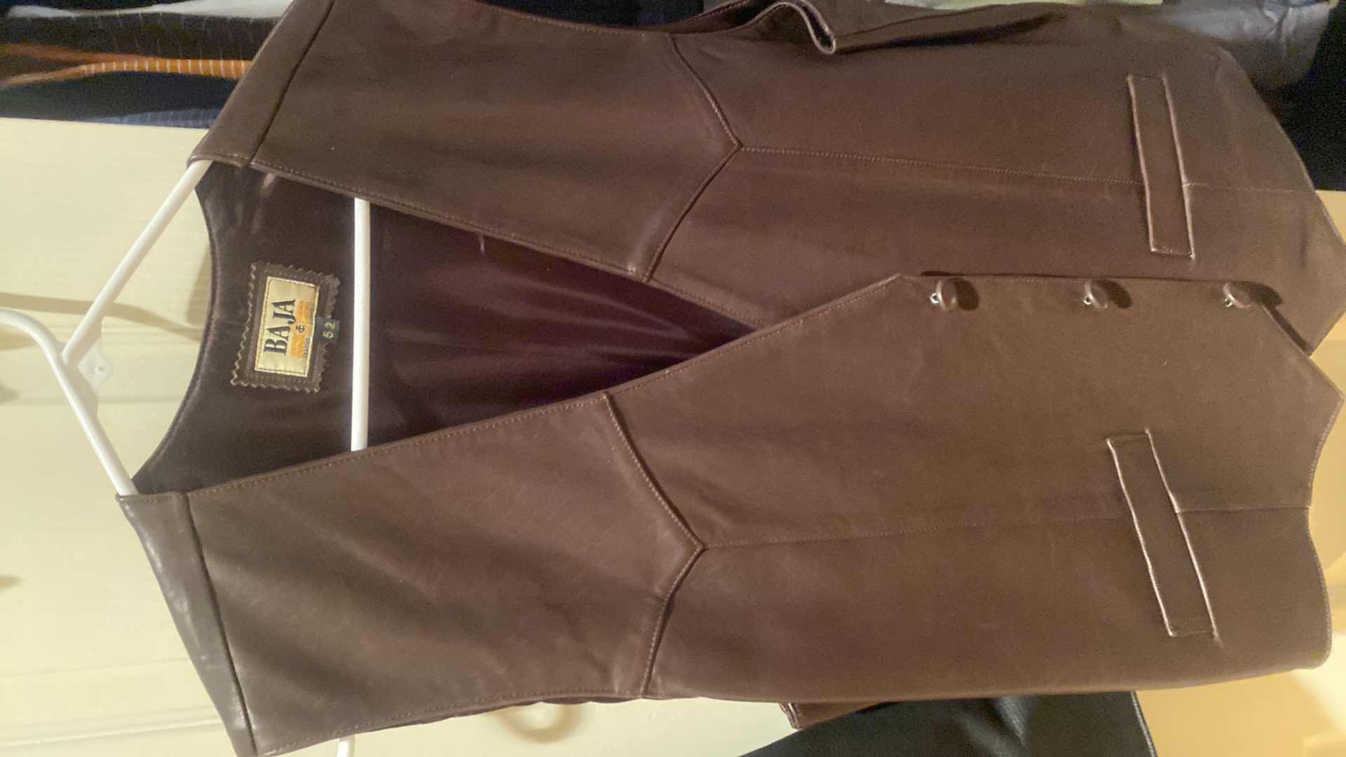 Photo 1 of 2 - ARTURO & BAJA LEATHER VESTS MENS SIZE 48 & 52