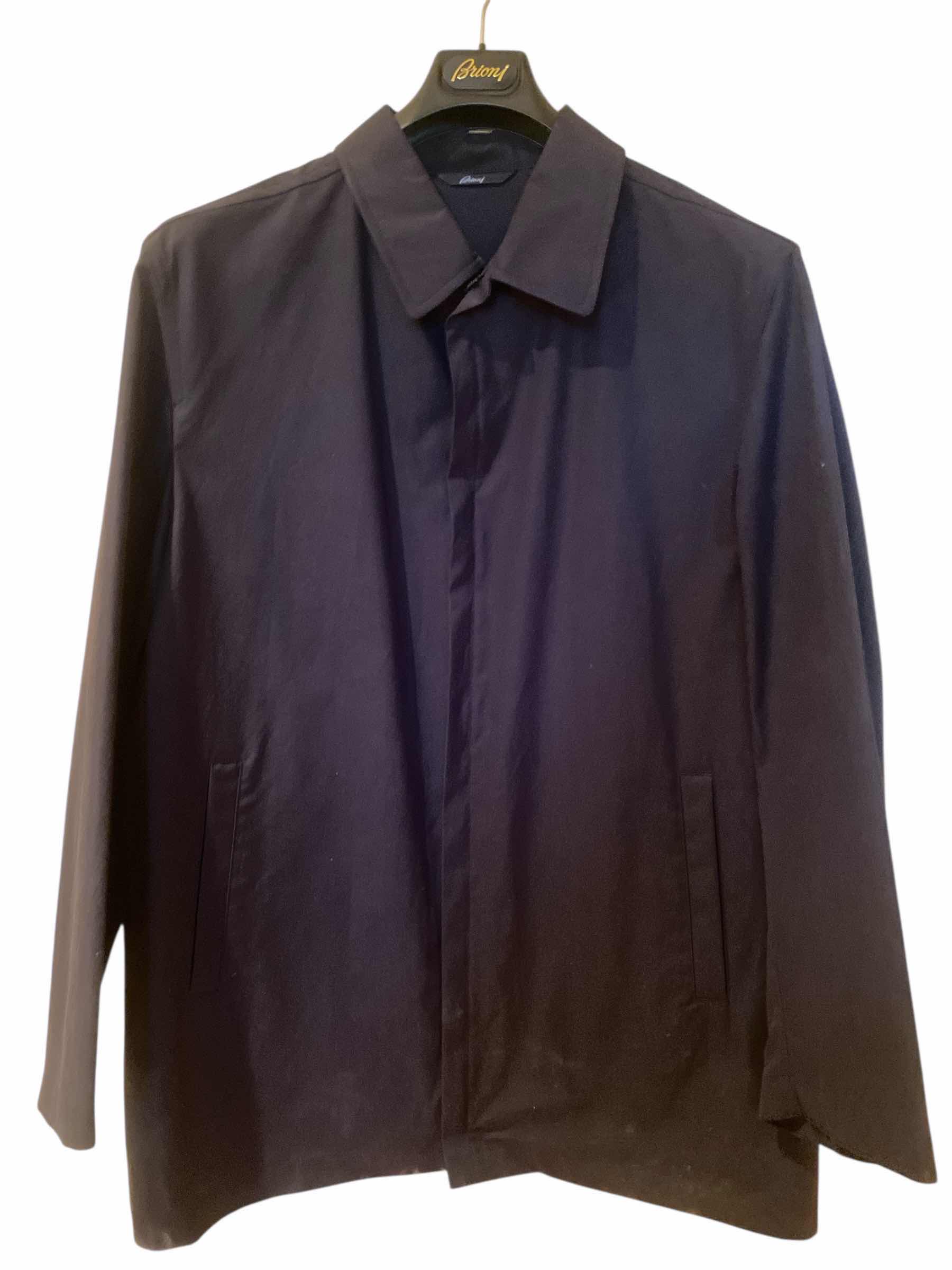Photo 1 of BRIONI BLACK CANVAS COAT MENS MADE IN ITALY EST SIZE LARGE