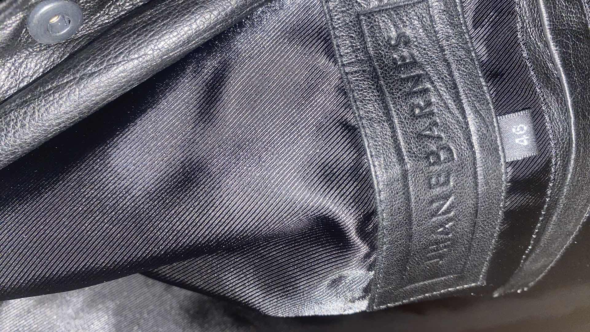 Photo 1 of JHANE BARNES LEATHER JACKET MENS SIZE 46