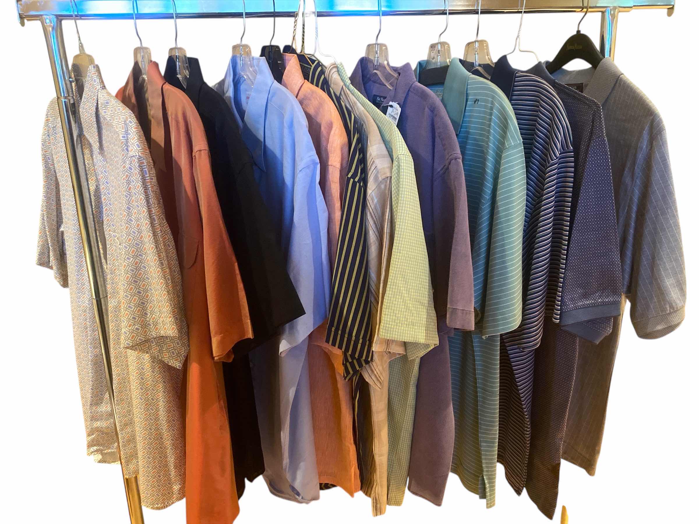 Photo 1 of 11 - DESIGNER GOLF SHIRTS & SHORT DLEEVE BUTTON DOWNS MENS SIZE LARGE (SOME WITH TAGS)