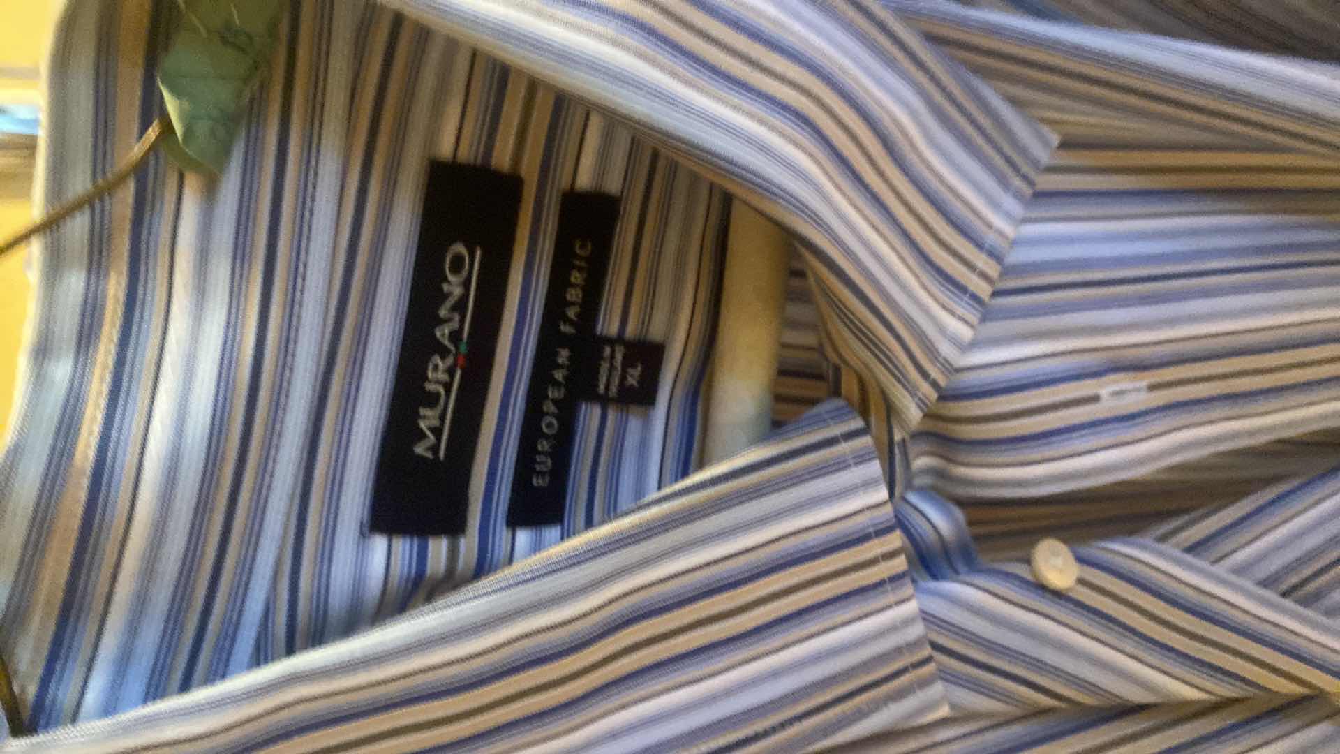 Photo 1 of 10-  DESIGNER LONG SLEEVE DRESS SHIRTS SIZE  17, 17 1/2 & X LARGE (SOME WITH TAGS)