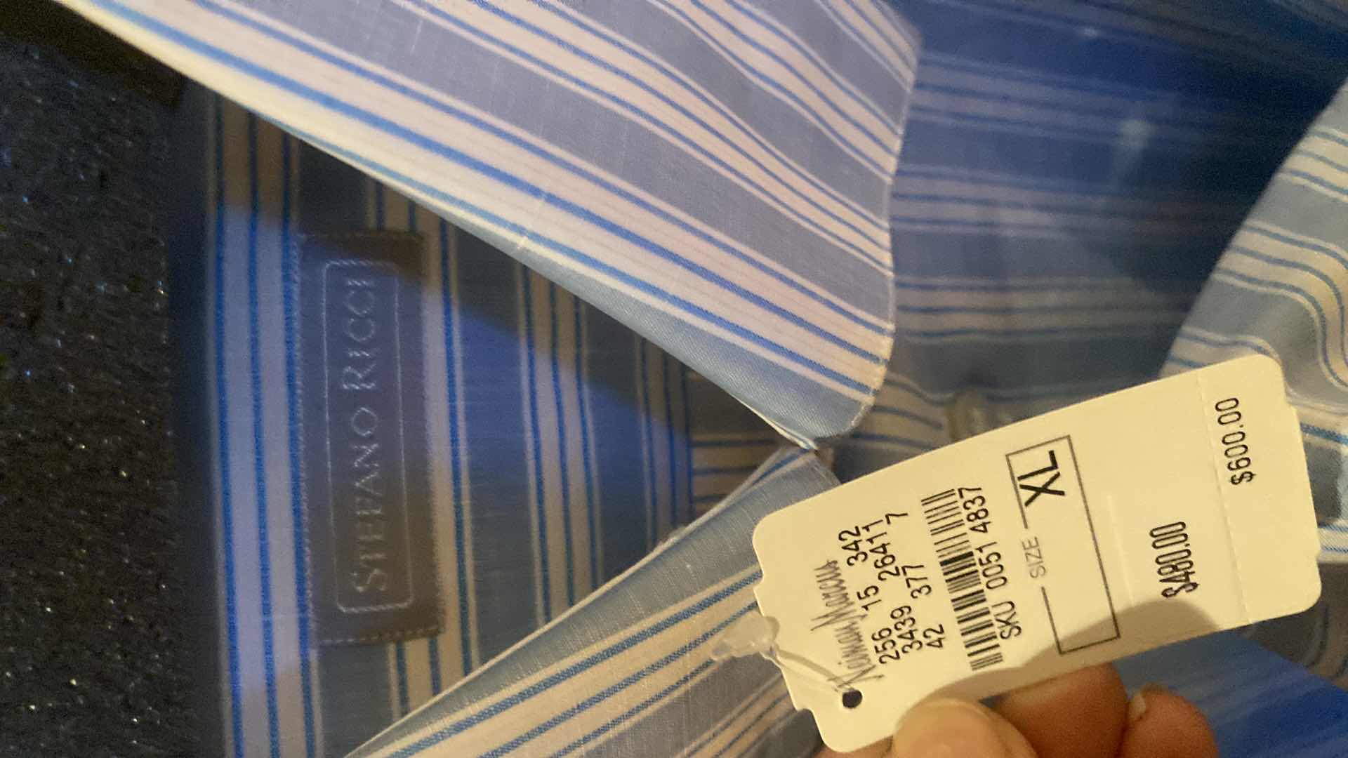 Photo 1 of 10-  DESIGNER LONG SLEEVE DRESS SHIRTS SIZE  17, 17 1/2 & X LARGE (SOME WITH TAGS)