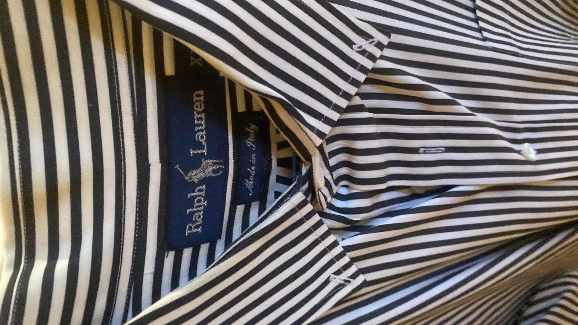 Photo 1 of 10-  DESIGNER LONG SLEEVE DRESS SHIRTS SIZE  17, 17 1/2 & X LARGE (SOME WITH TAGS)