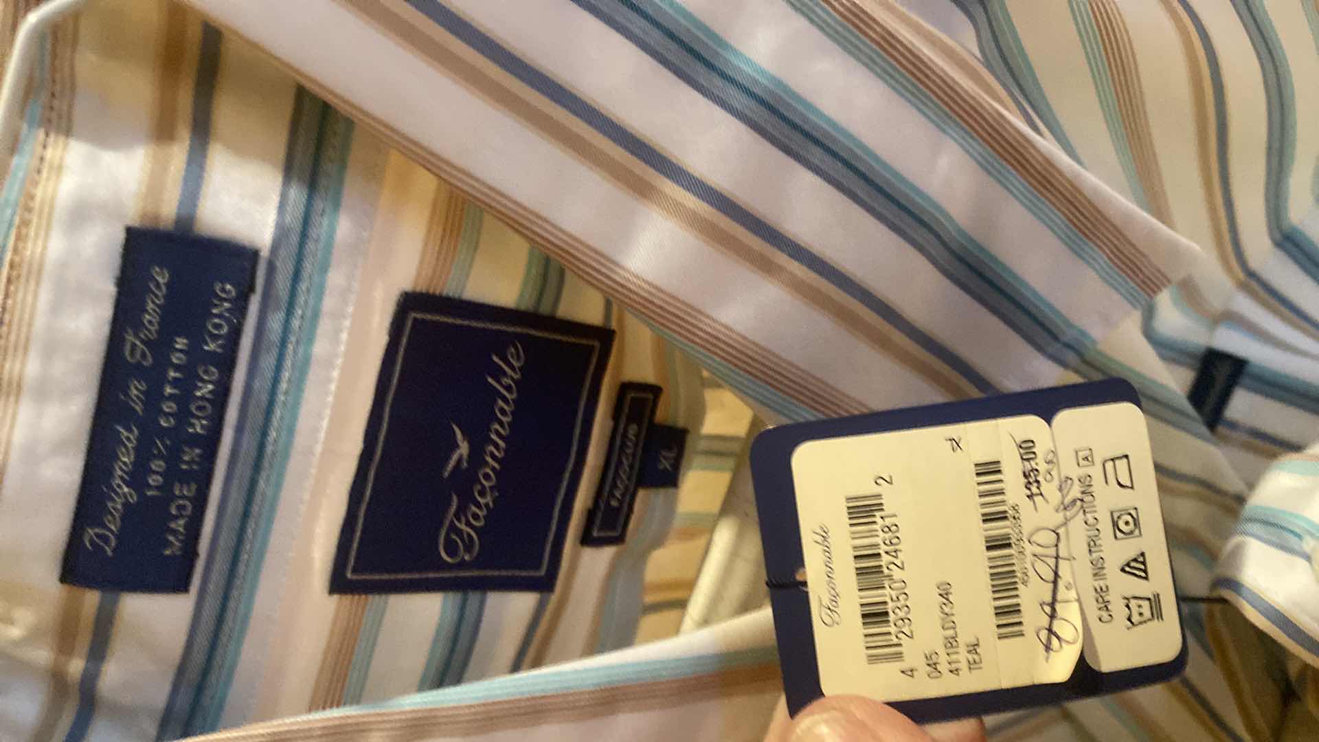 Photo 1 of 10 -  DESIGNER LONG SLEEVE DRESS SHIRTS SIZE  17, 17 1/2 & X LARGE (SOME WITH TAGS)