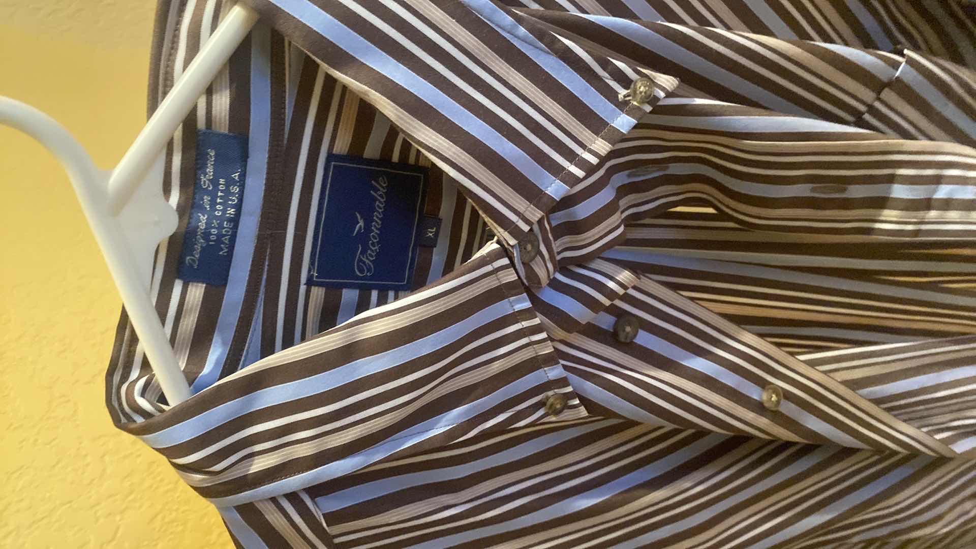 Photo 1 of 10-  DESIGNER LONG SLEEVE DRESS SHIRTS SIZE  17, 17 1/2 & X LARGE (SOME WITH TAGS)