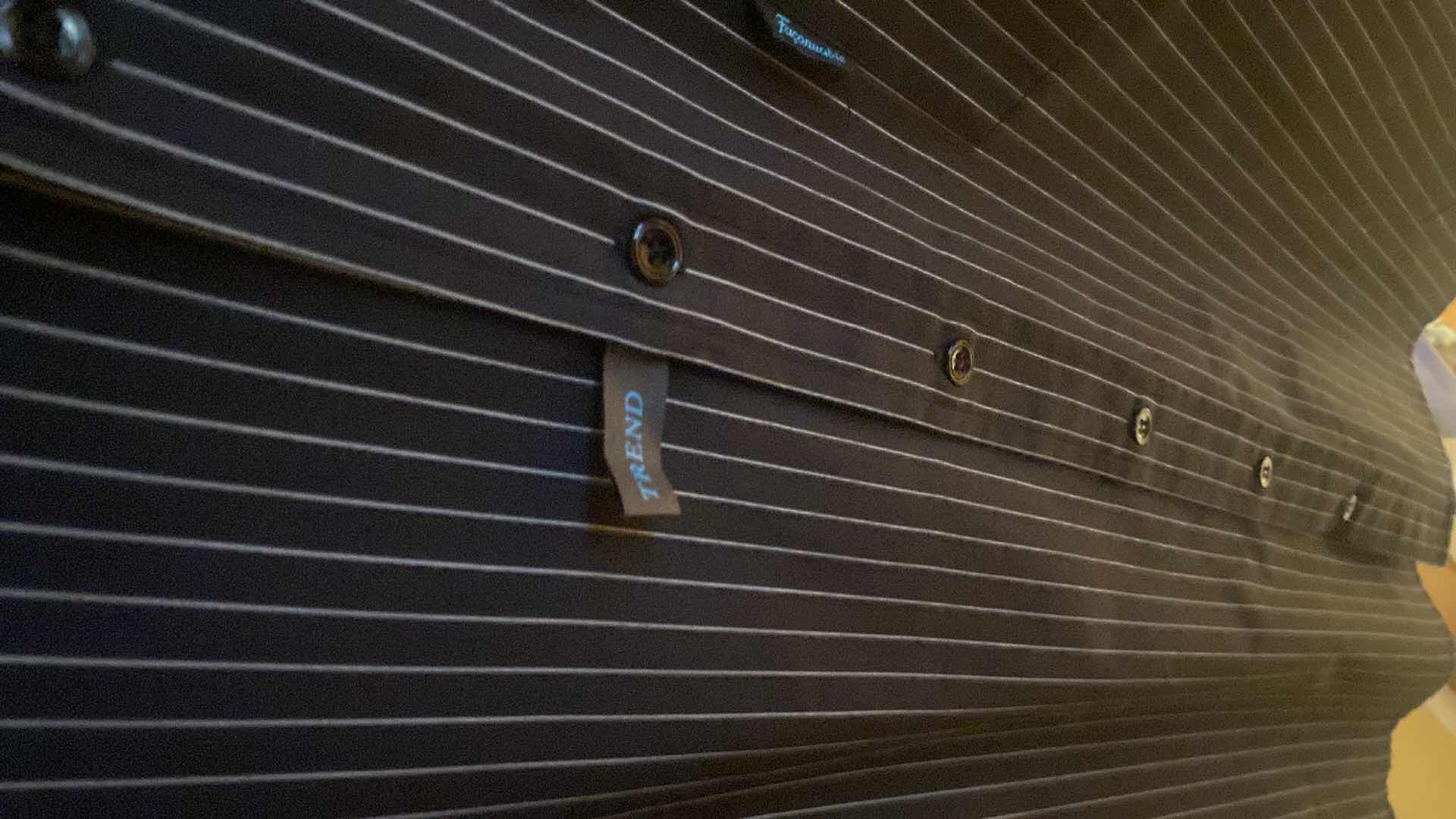 Photo 1 of 10-  DESIGNER LONG SLEEVE DRESS SHIRTS SIZE  17, 17 1/2 & X LARGE (SOME WITH TAGS)