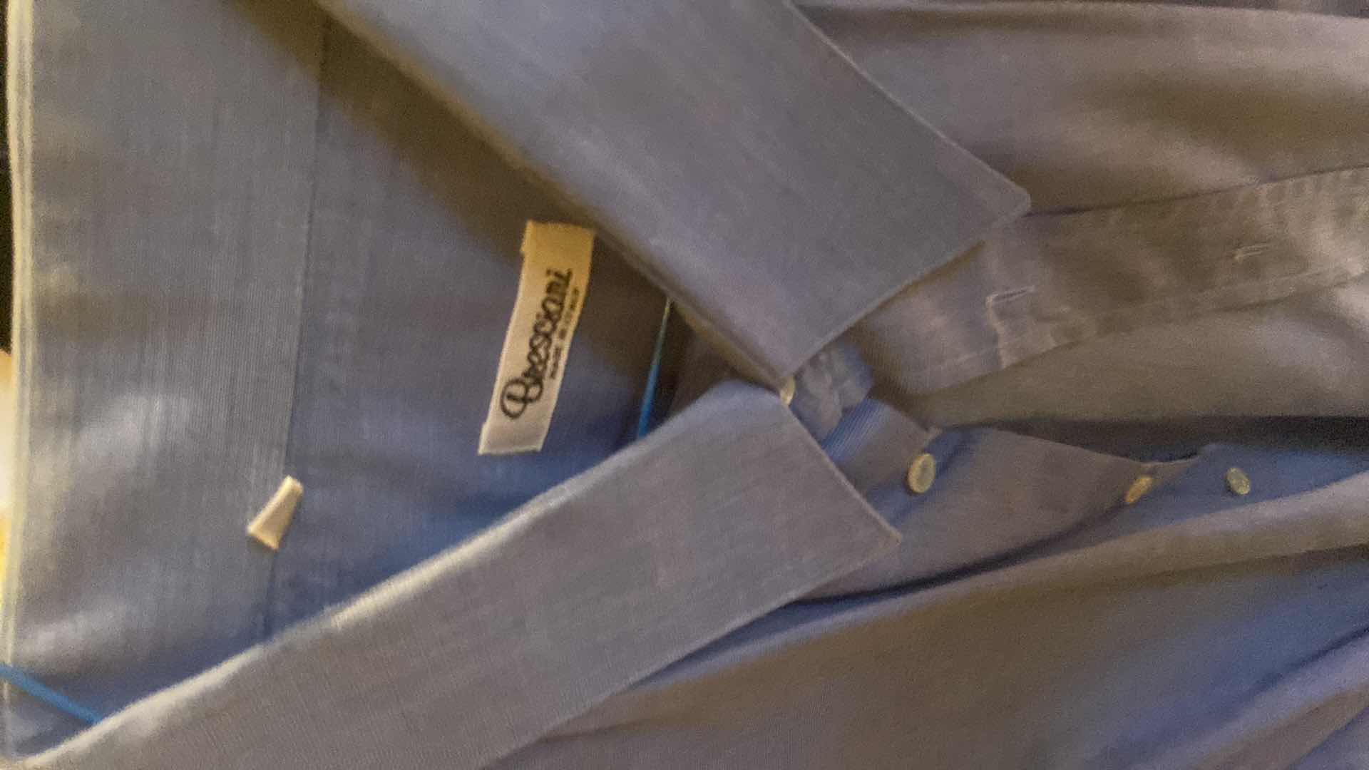 Photo 1 of 10-  DESIGNER LONG SLEEVE DRESS SHIRTS SIZE  17, 17 1/2 & X LARGE (SOME WITH TAGS)