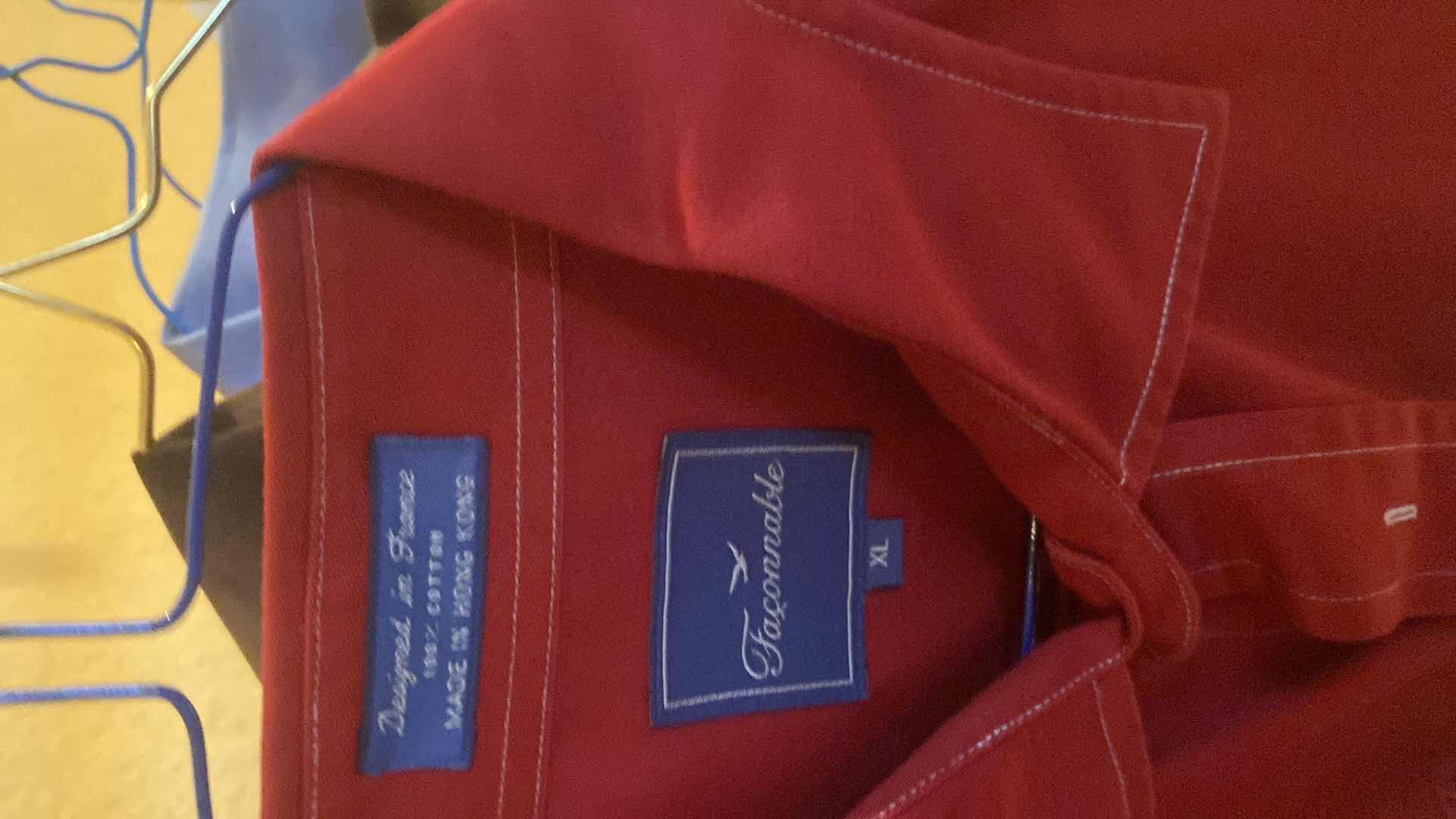 Photo 1 of 10-  DESIGNER SHORT SLEEVE DRESS SHIRTS SIZE  17, 17 1/2 & X LARGE (SOME WITH TAGS)