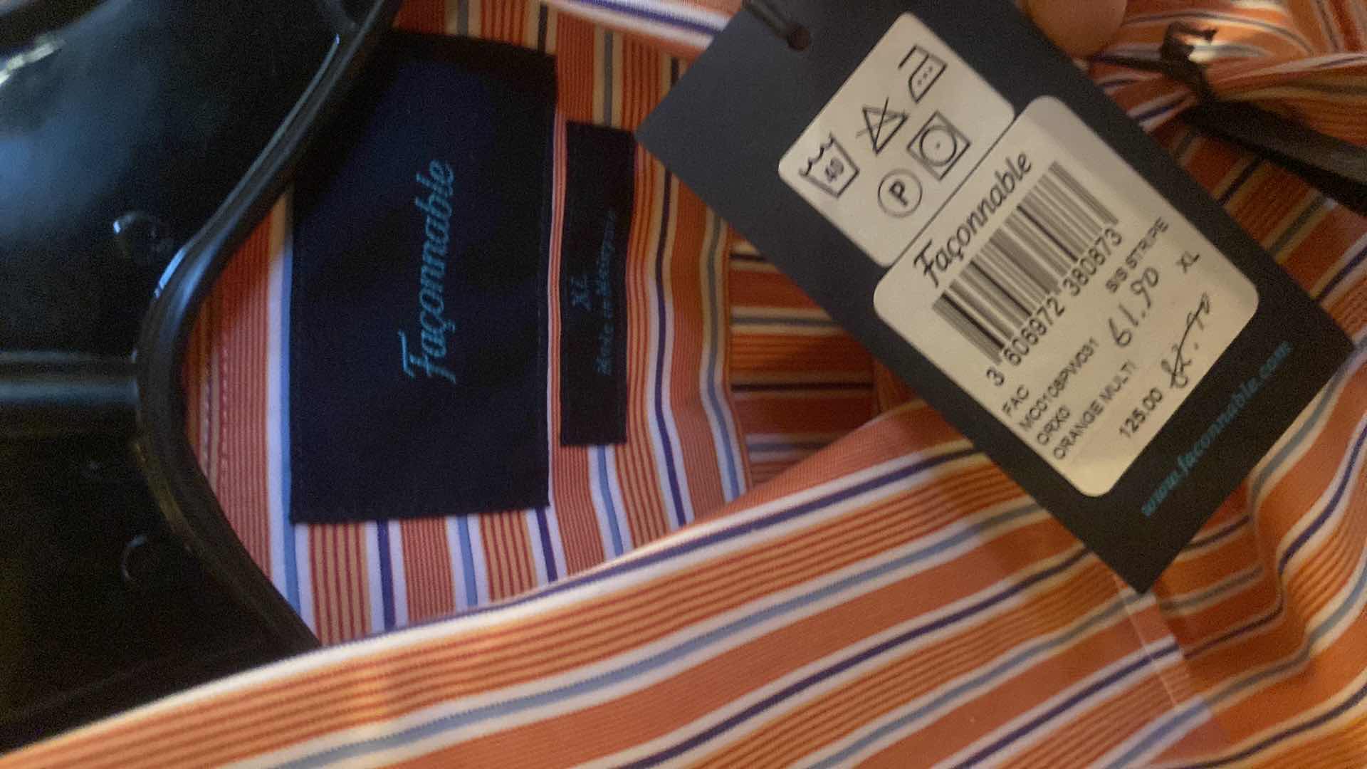 Photo 1 of 10-  DESIGNER SHORT SLEEVE DRESS SHIRTS SIZE  17, 17 1/2 & X LARGE (SOME WITH TAGS)