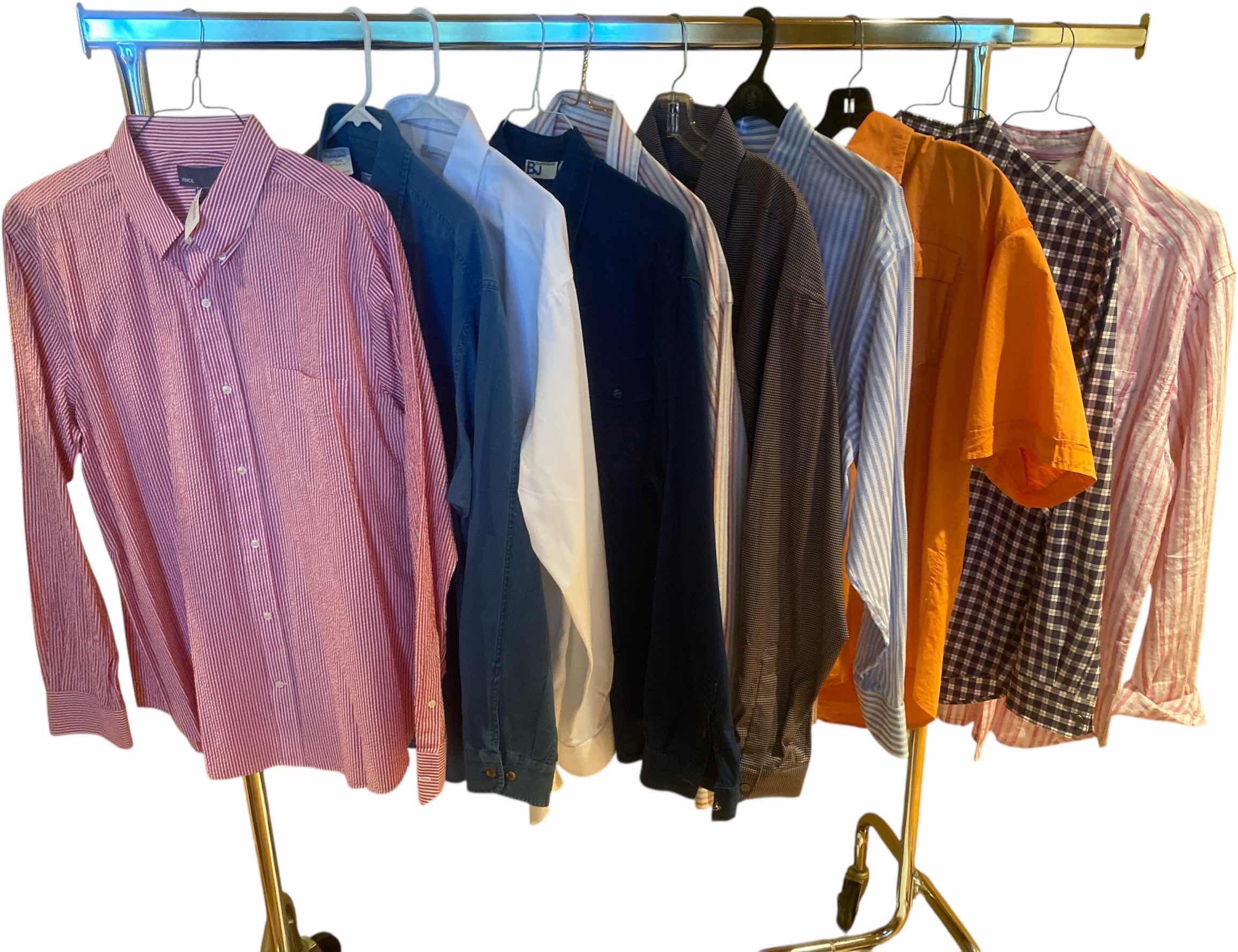 Photo 1 of 10-  DESIGNER LONG SLEEVE DRESS SHIRTS SIZE  18 & X X LARGE (SOME WITH TAGS)