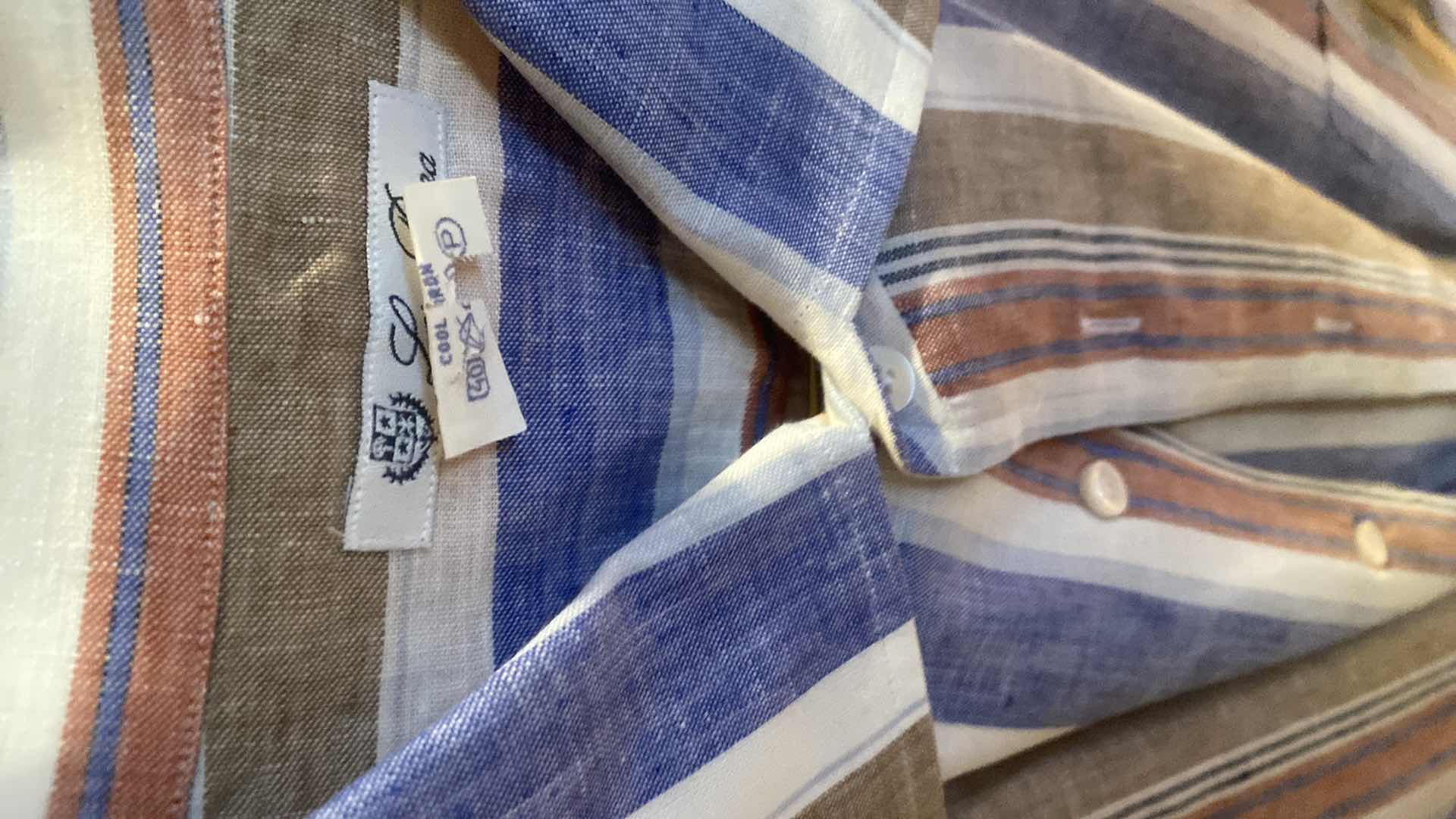 Photo 1 of 10-  DESIGNER SHORT SLEEVE DRESS SHIRTS SIZE  17, 17 1/2 & X LARGE (SOME WITH TAGS)