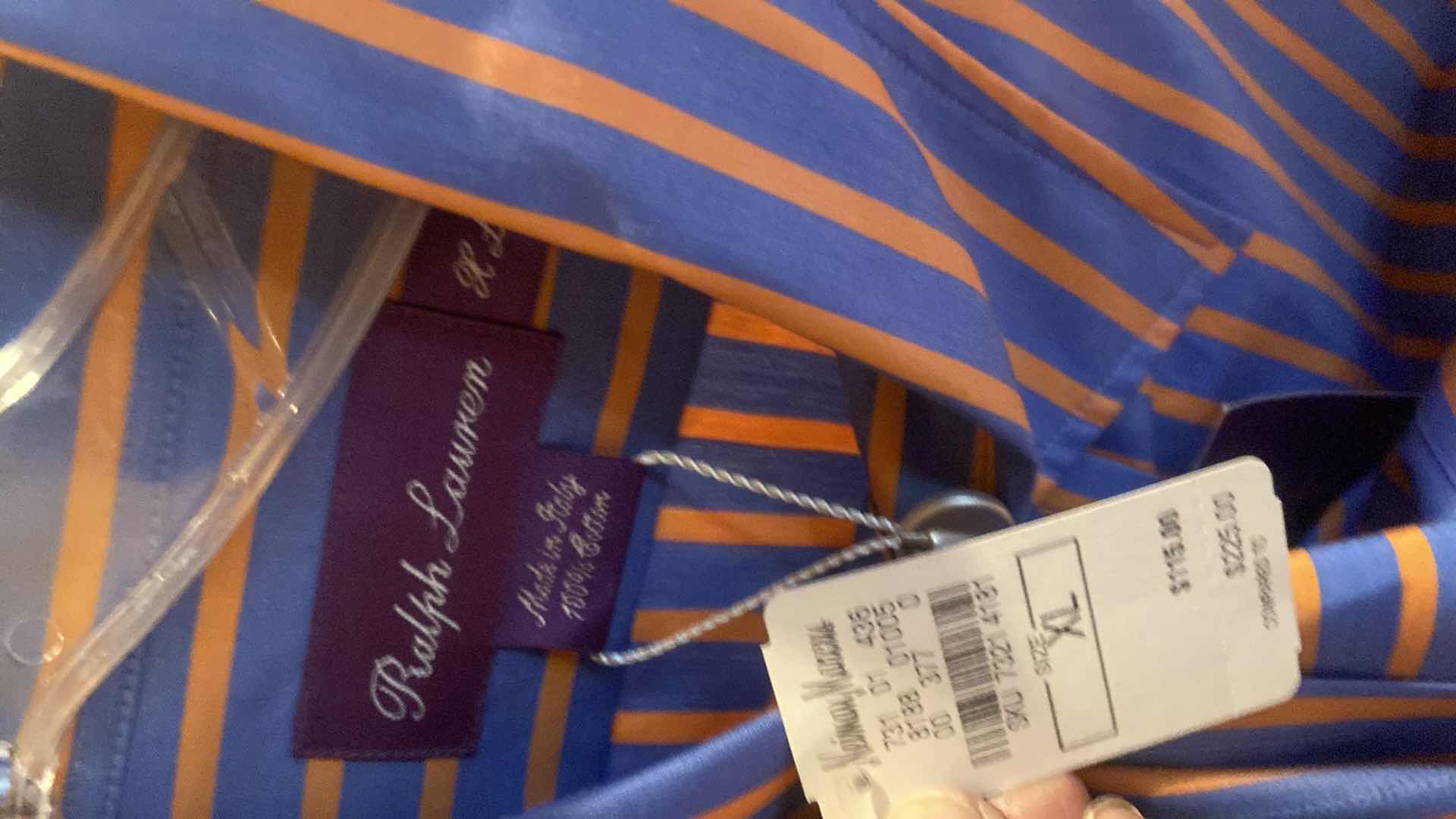 Photo 1 of 10-  DESIGNER LONG SLEEVE DRESS SHIRTS SIZE  17 1/2 & X LARGE (SOME WITH TAGS)