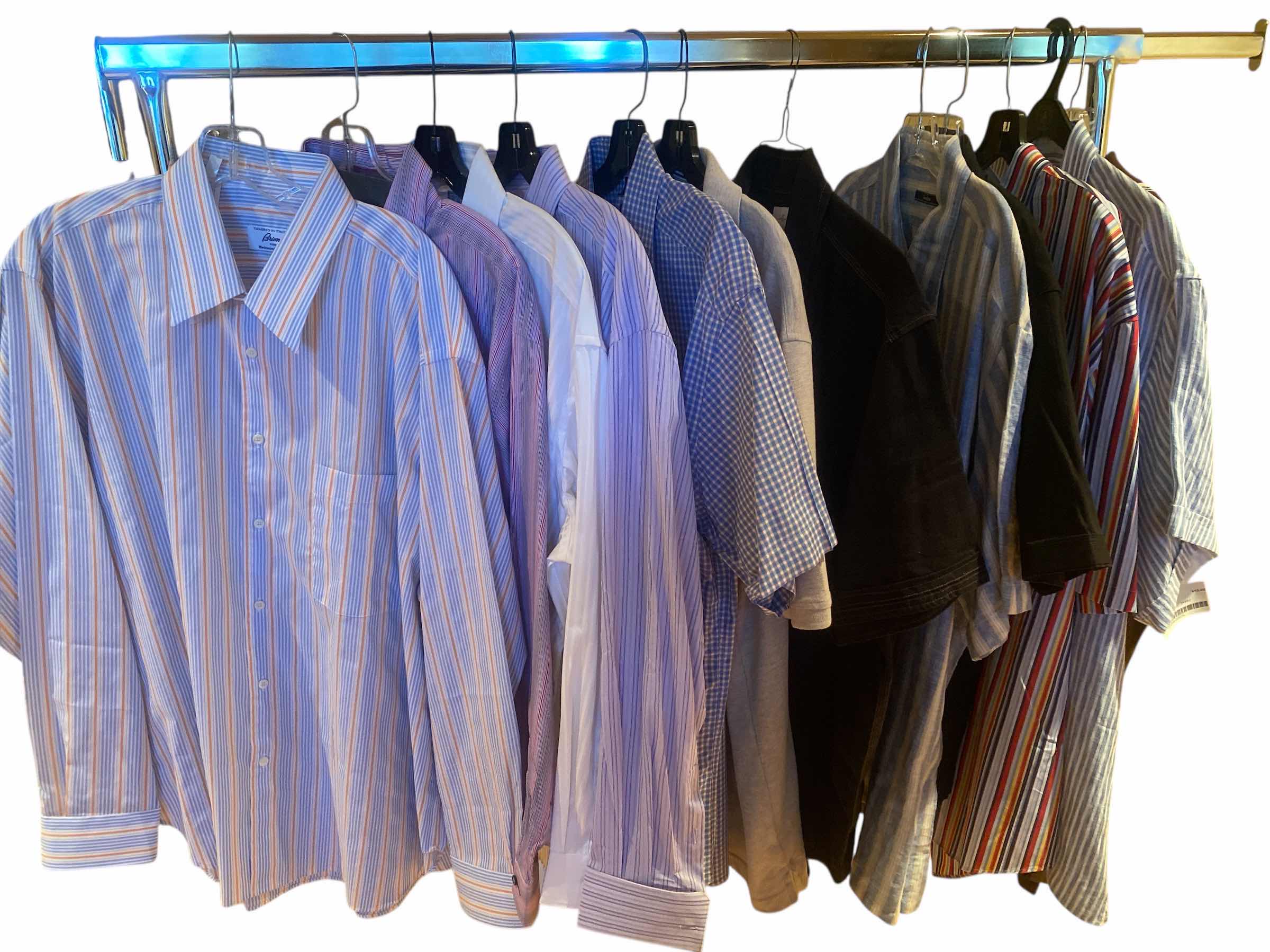 Photo 1 of 10 - DESIGNER LONG & SHORT SLEEVE DRESS SHIRTS SIZE  18 & XXLARGE (SOME WITH TAGS)