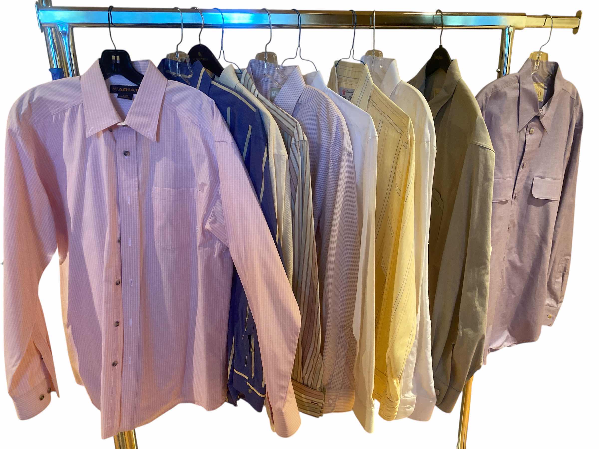 Photo 1 of 10 - DESIGNER LONG SLEEVE DRESS SHIRTS SIZE  17 LARGE (SOME WITH TAGS)