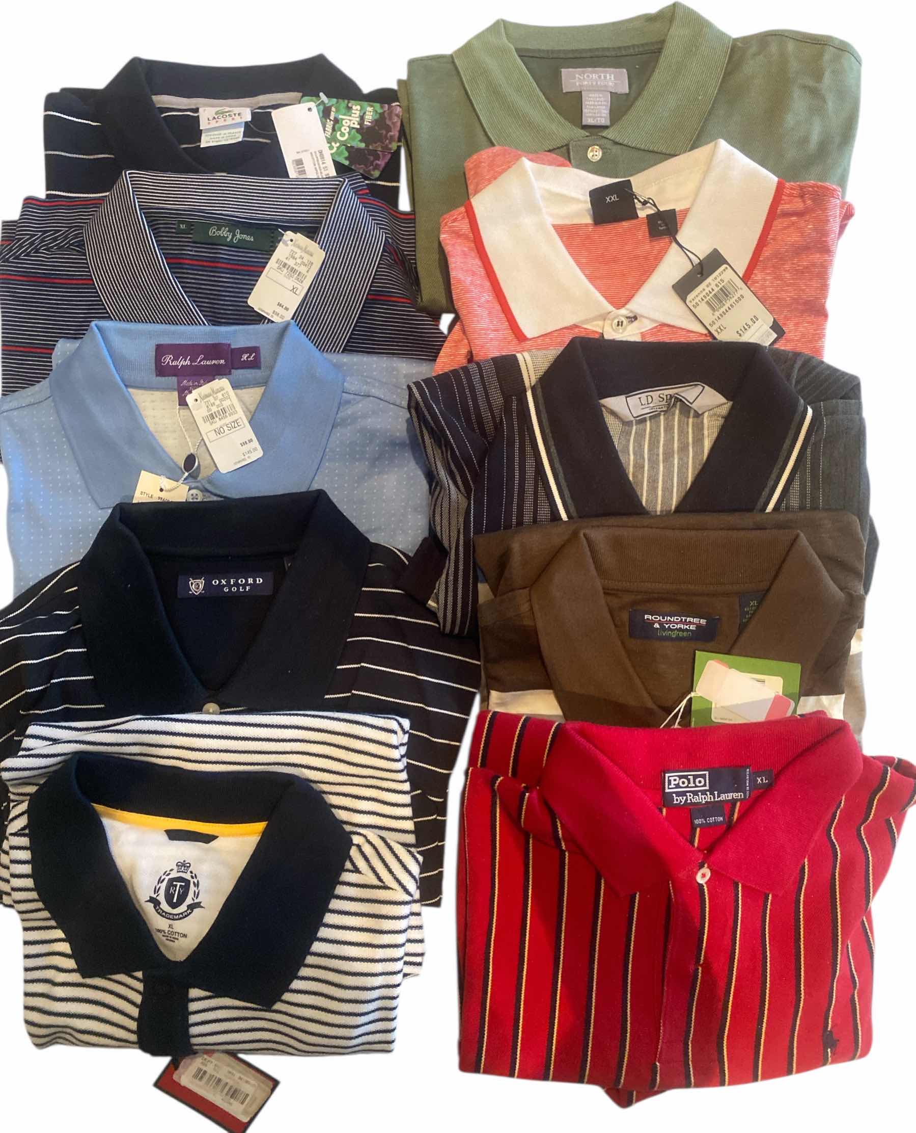 Photo 1 of 10 - GOLF & CASUAL MEN’S SHIRTS SIZE XL (MOST ARE NEW)