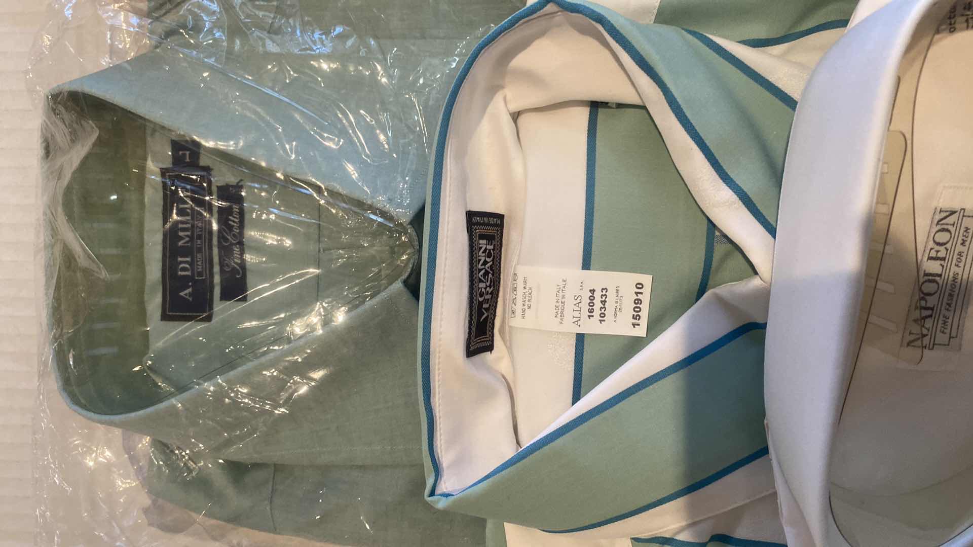 Photo 1 of 10 - DESIGNER LONG SLEEVE BUTTON DOWN MEN’S SHIRTS SIZE L (MOST ARE NEW)