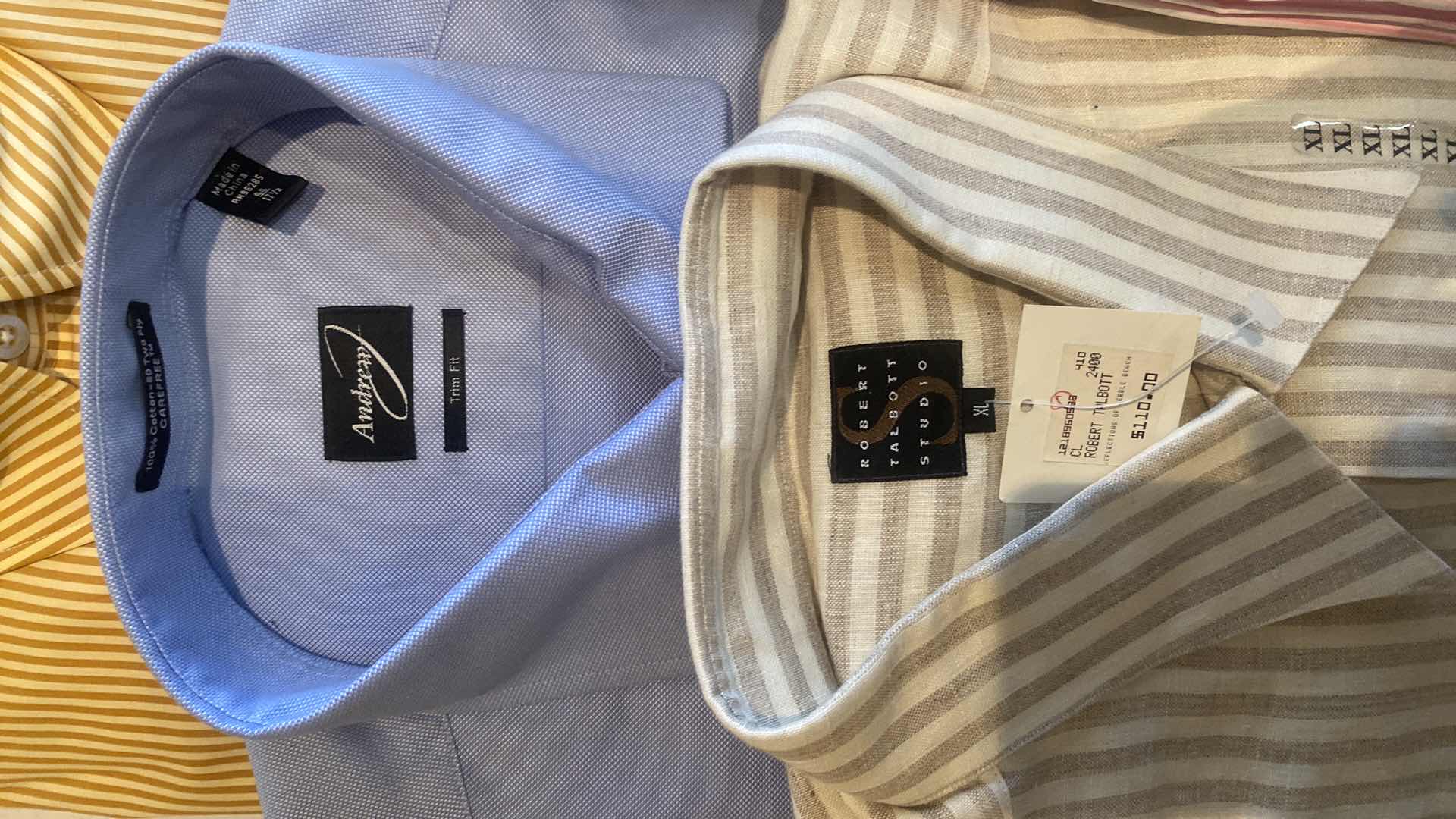 Photo 1 of 10 - DESIGNER LONG SLEEVE BUTTON DOWN MEN’S SHIRTS SIZE XL (MOST ARE NEW)