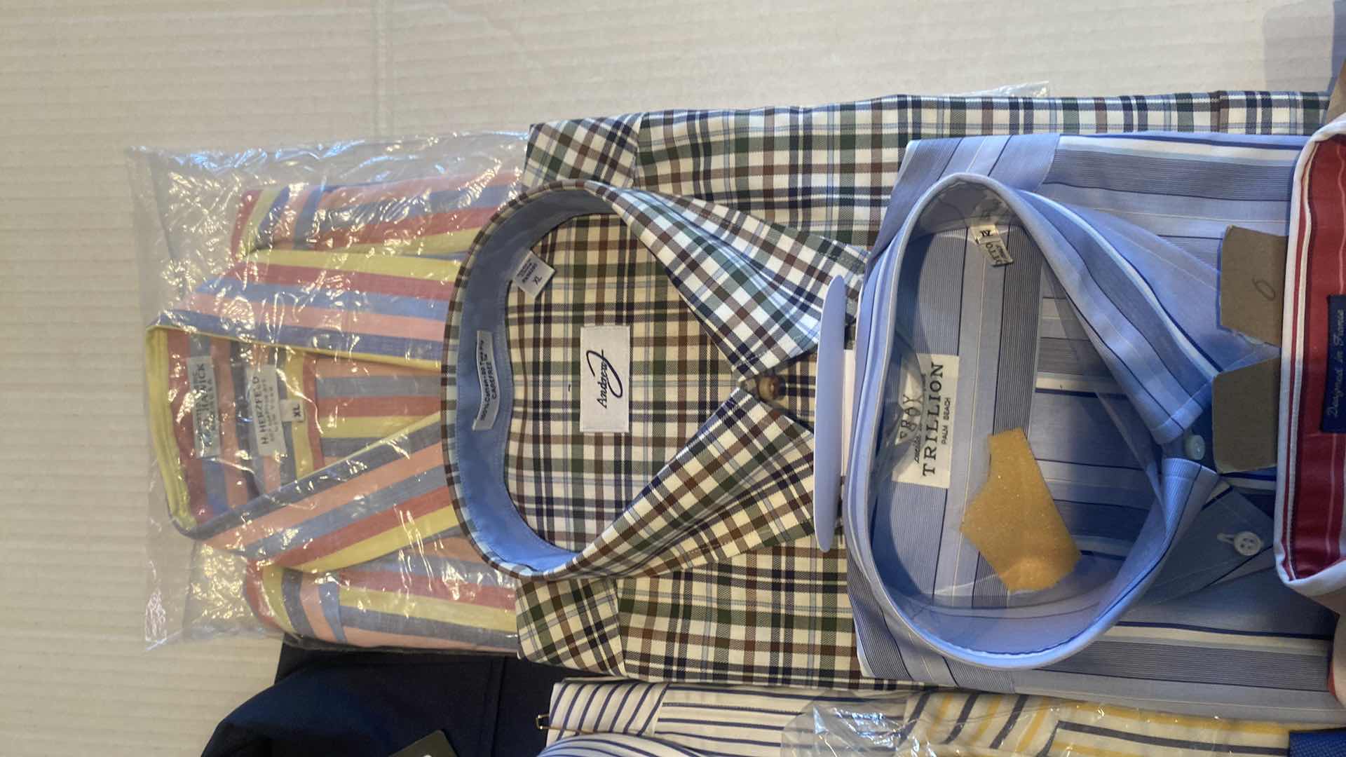 Photo 1 of 10 - DESIGNER LONG SLEEVE BUTTON DOWN MEN’S SHIRTS SIZE XL (MOST ARE NEW)