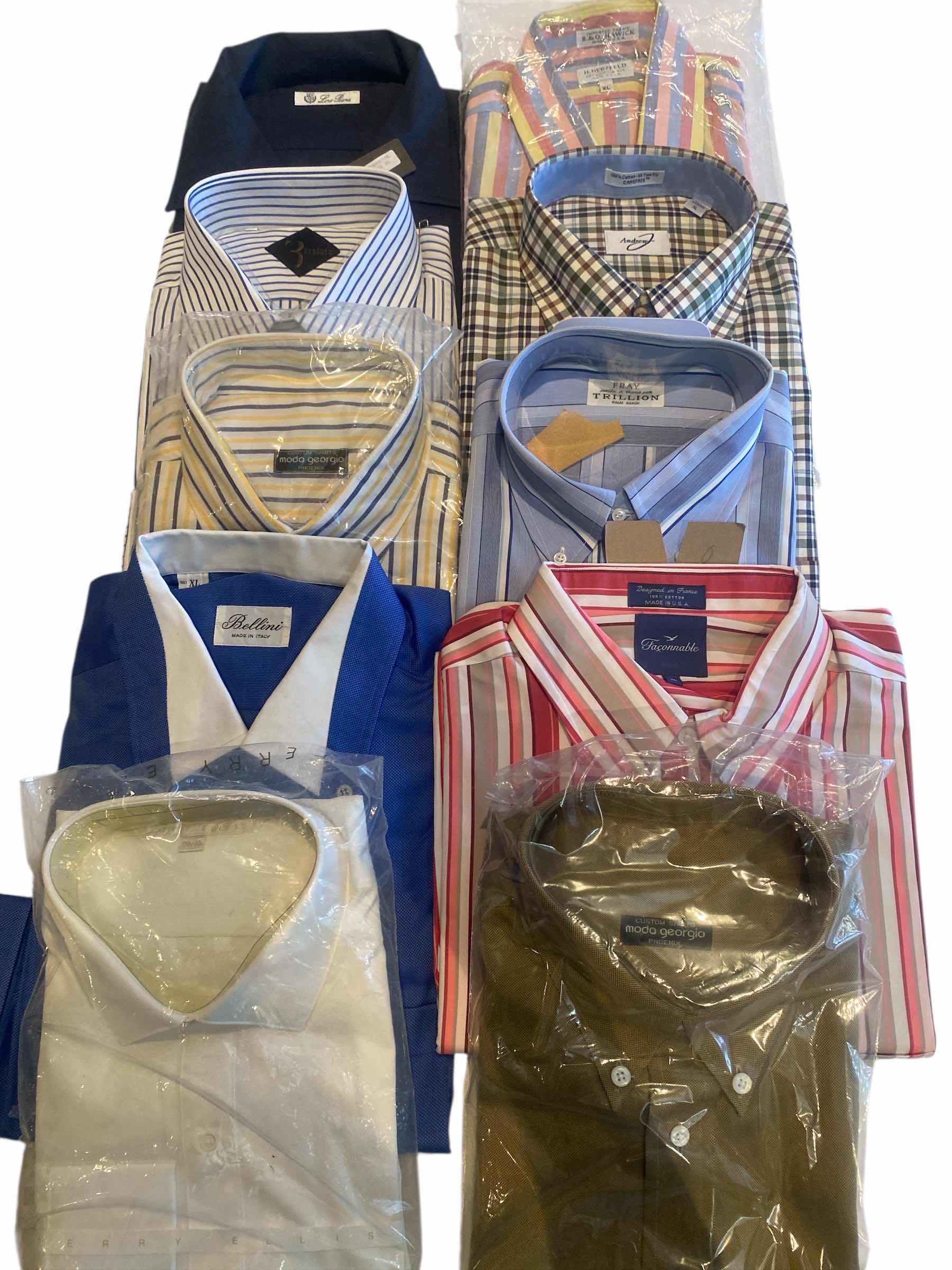 Photo 1 of 10 - DESIGNER LONG SLEEVE BUTTON DOWN MEN’S SHIRTS SIZE XL (MOST ARE NEW)