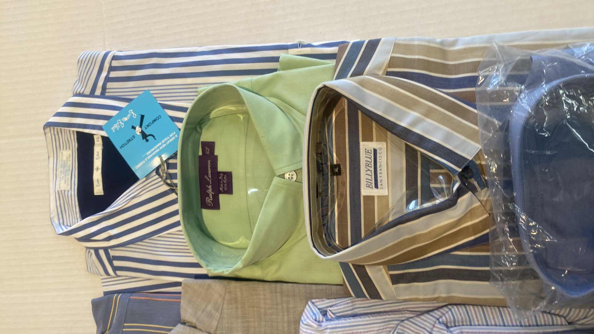 Photo 1 of 10 - DESIGNER LONG SLEEVE BUTTON DOWN MEN’S SHIRTS SIZE XL (MOST ARE NEW)