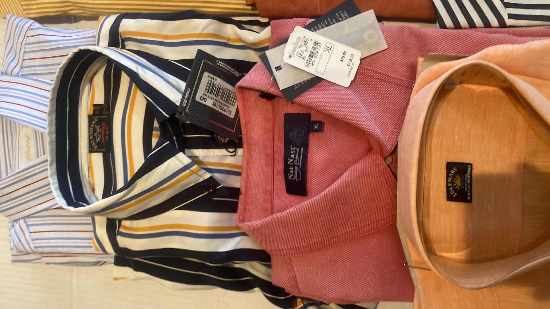 Photo 1 of 10 - DESIGNER LONG SLEEVE BUTTON DOWN MEN’S SHIRTS SIZE XL (MOST ARE NEW)