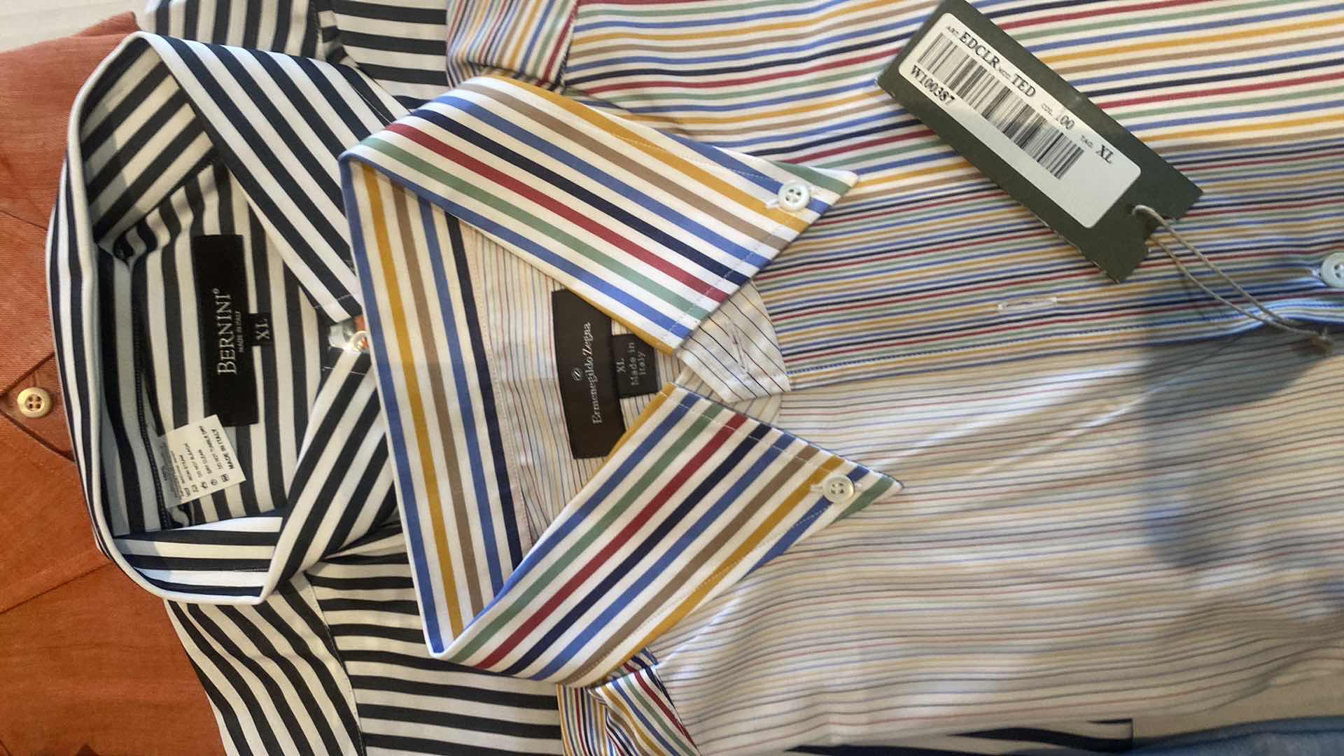 Photo 1 of 10 - DESIGNER LONG SLEEVE BUTTON DOWN MEN’S SHIRTS SIZE XL (MOST ARE NEW)