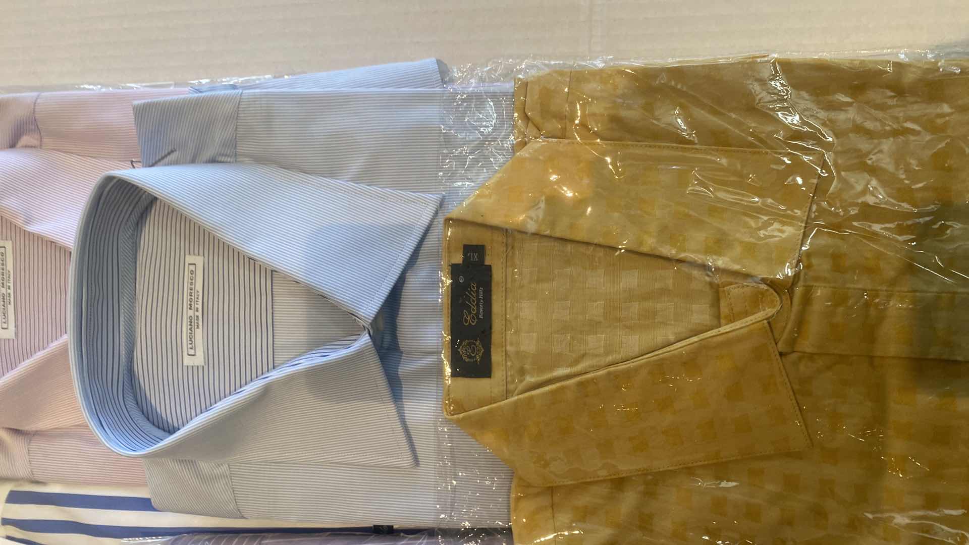 Photo 1 of 10 - DESIGNER LONG SLEEVE BUTTON DOWN MEN’S SHIRTS SIZE XL (MOST ARE NEW)