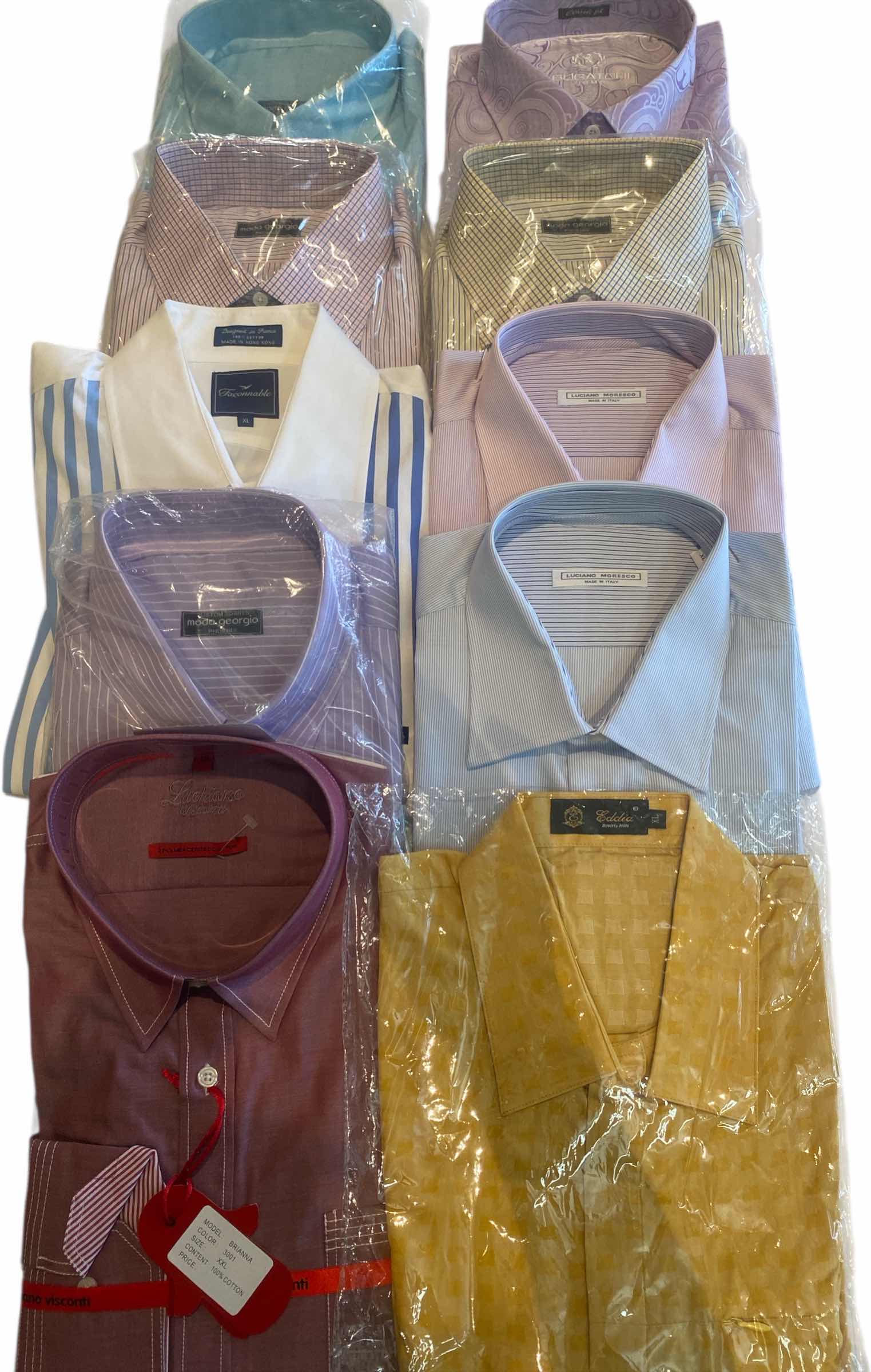 Photo 1 of 10 - DESIGNER LONG SLEEVE BUTTON DOWN MEN’S SHIRTS SIZE XL (MOST ARE NEW)