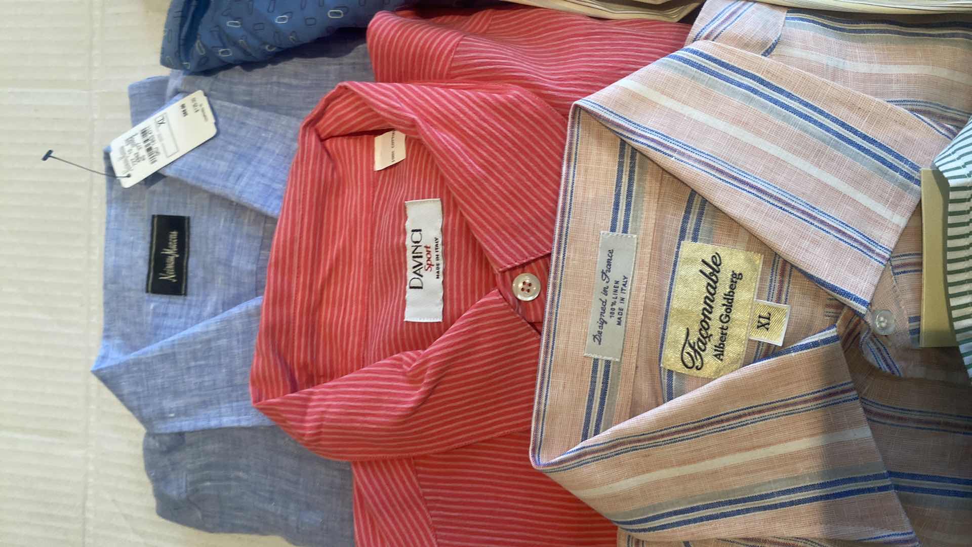 Photo 1 of 10 - DESIGNER LONG SLEEVE BUTTON DOWN MEN’S SHIRTS SIZE XL (MOST ARE NEW)