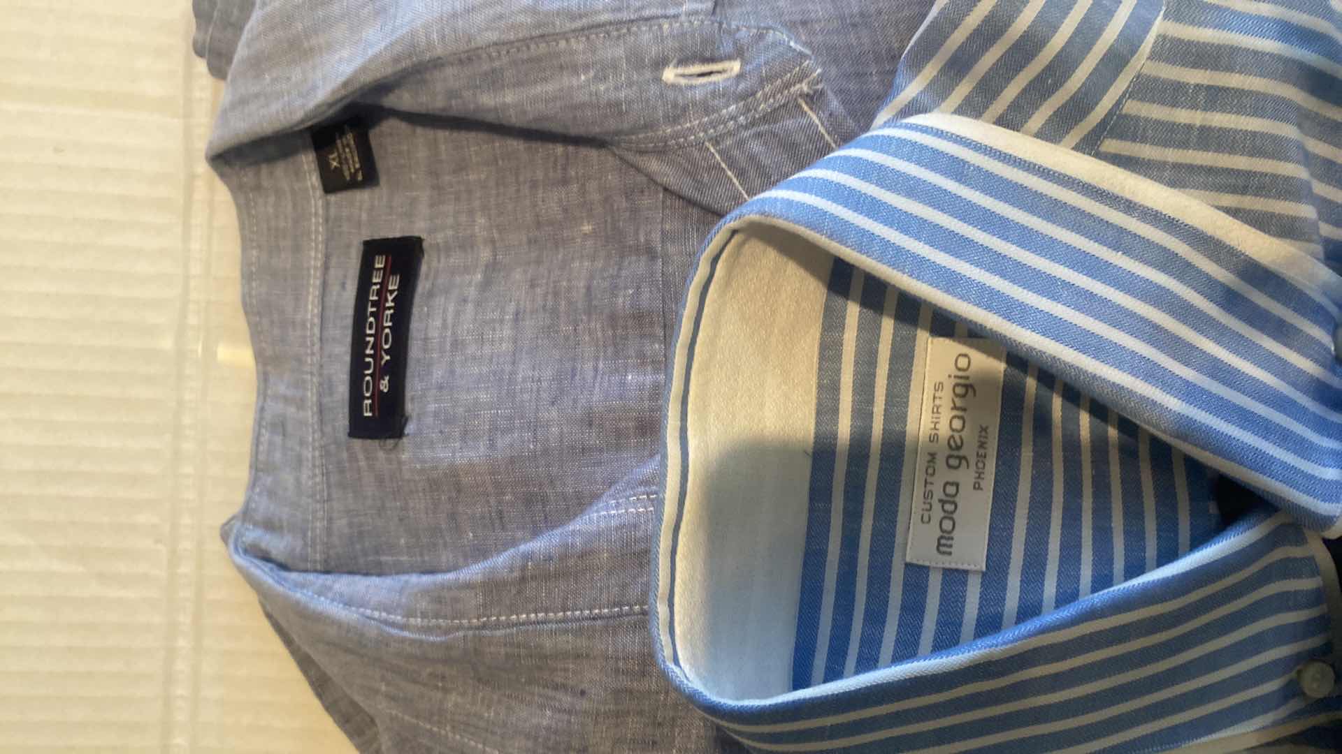 Photo 1 of 10 - DESIGNER LONG SLEEVE BUTTON DOWN MEN’S SHIRTS SIZE XL (MOST ARE NEW)