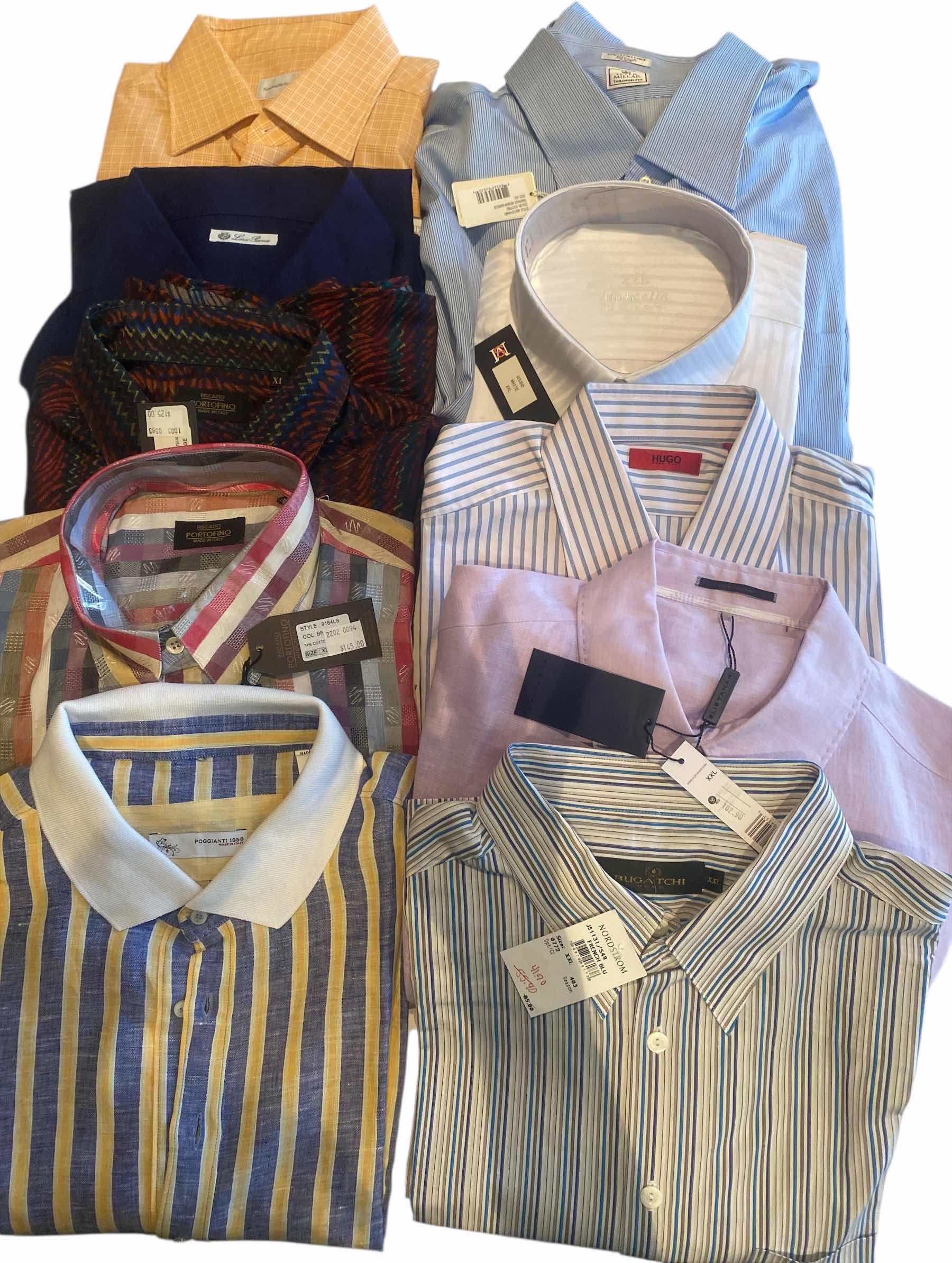 Photo 1 of 10 - DESIGNER LONG SLEEVE BUTTON DOWN MEN’S SHIRTS SIZE XXL (MOST ARE NEW)