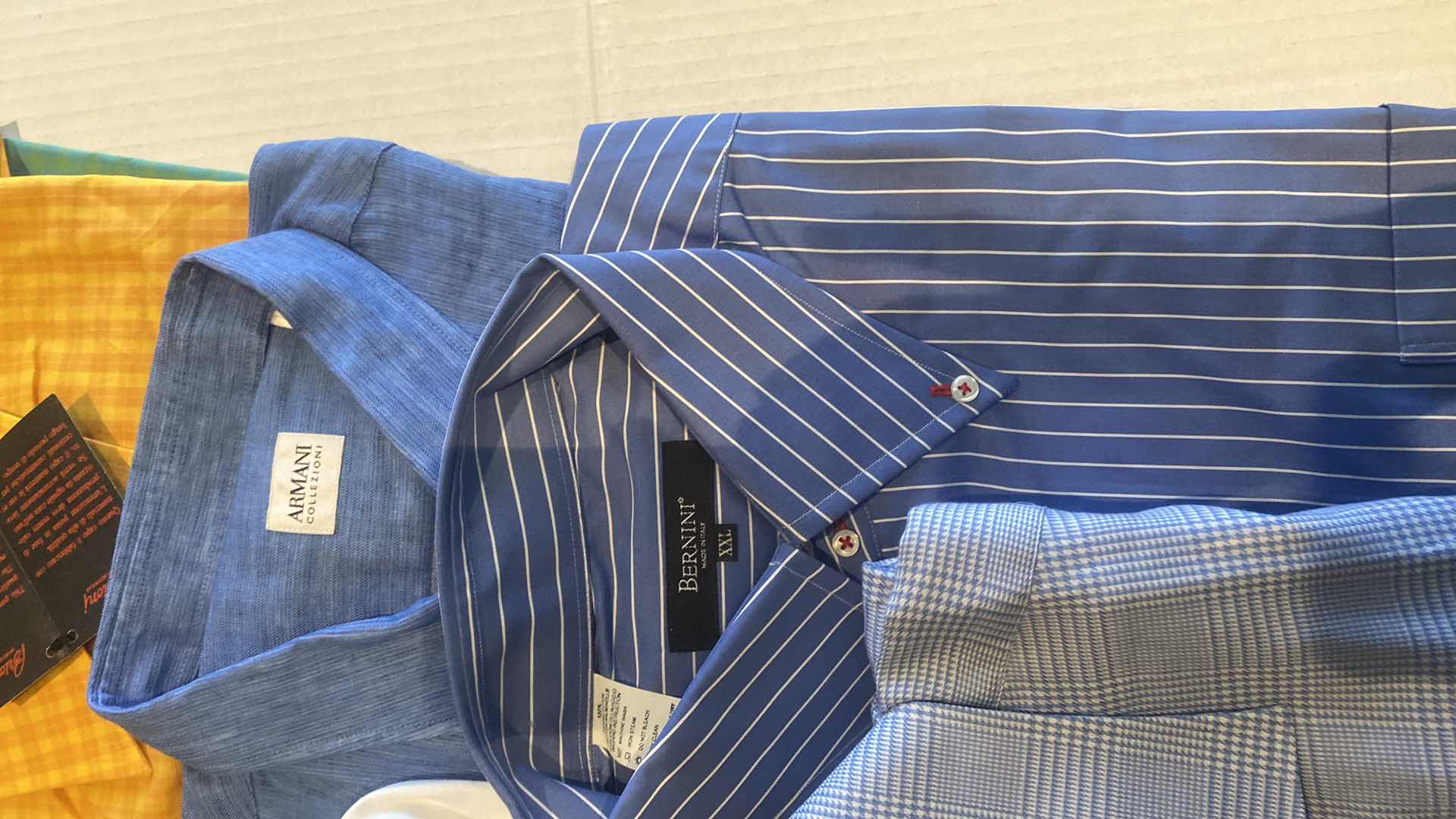 Photo 1 of 11  - DESIGNER LONG SLEEVE BUTTON DOWN MEN’S SHIRTS SIZE XXL (MOST ARE NEW)