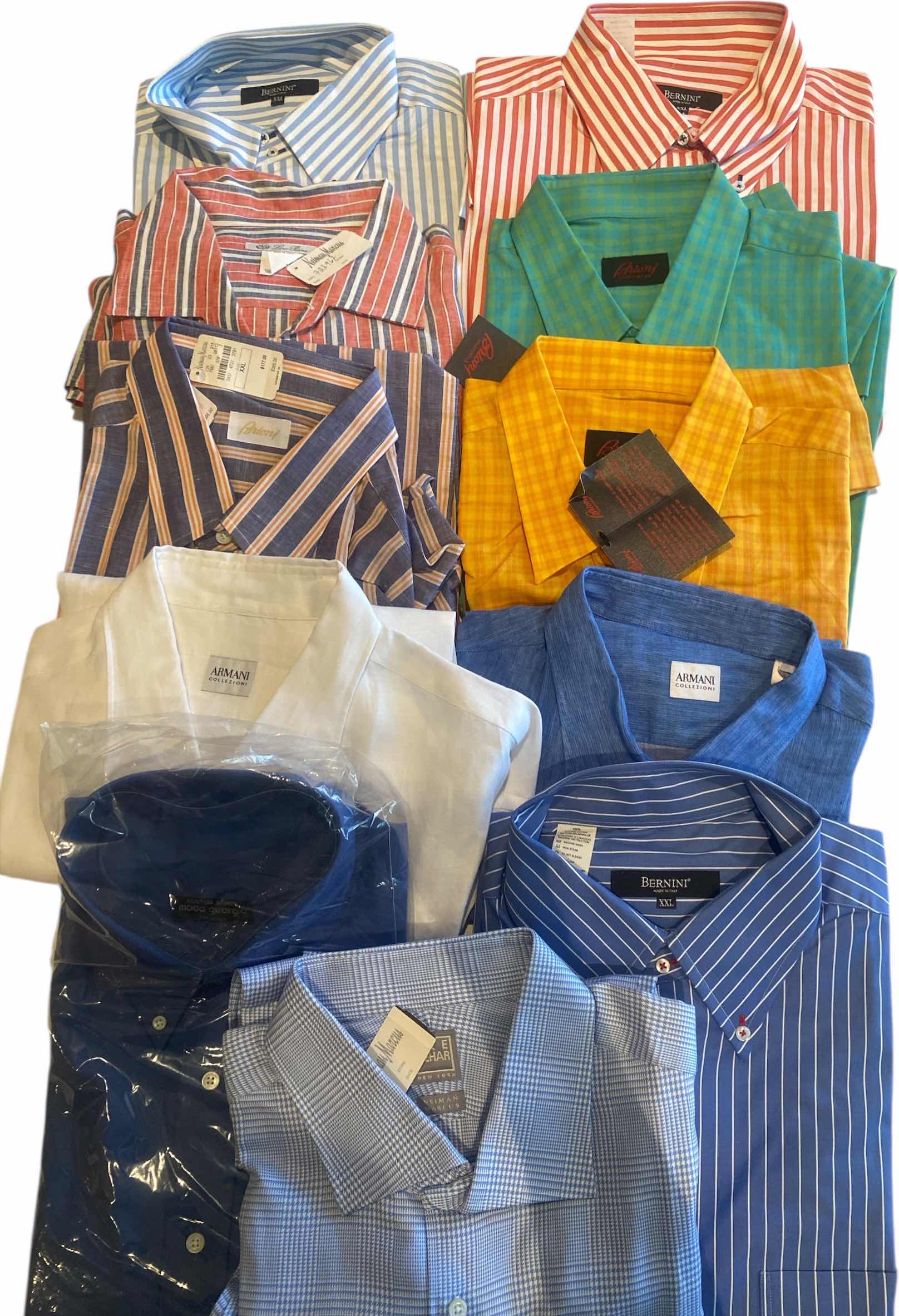 Photo 1 of 11  - DESIGNER LONG SLEEVE BUTTON DOWN MEN’S SHIRTS SIZE XXL (MOST ARE NEW)