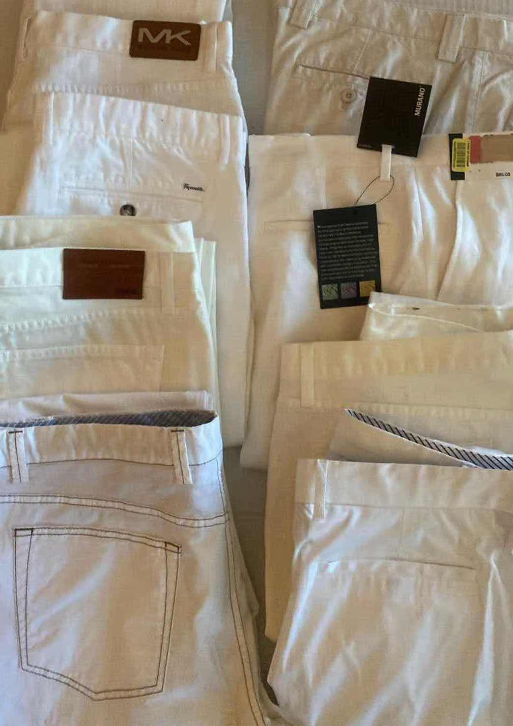 Photo 1 of 8 - MENS WHITE JEANS & SLACKS  SIZE 38 (SOME NEW)