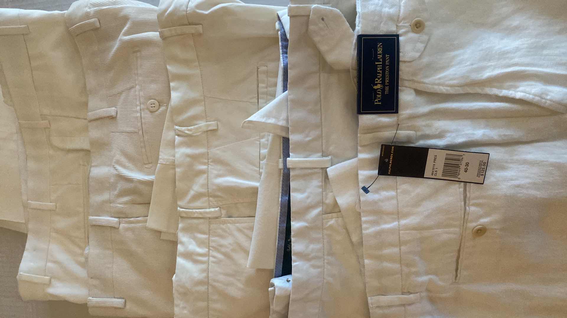 Photo 1 of 5 - MENS WHITE JEANS & SLACKS  SIZE 40 (SOME NEW)
