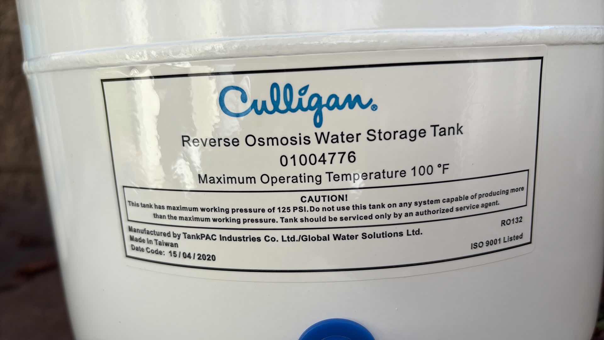 Photo 1 of CULLIGAN REVERSE OSMOSIS FILTRATION SYSTEM EST VALUE $45