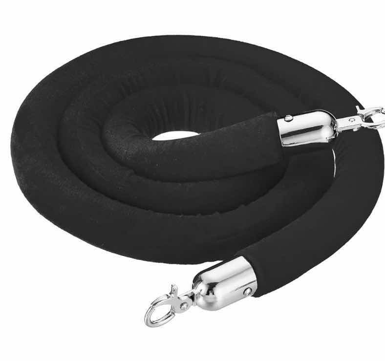 Photo 1 of NEW - $80 4 - BLACK & GOLD VELVET CROWD CONTROL ROPES FOR STANCIONS 6’