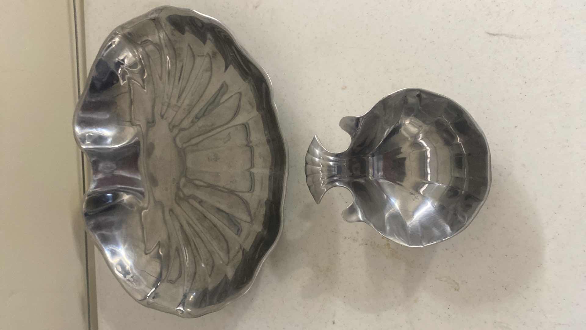 Photo 1 of $100 VINTAGE WILTON ARMETALE 2 PIECE RELISH/SEAFOOD TRAY WITH DIP HOLDER