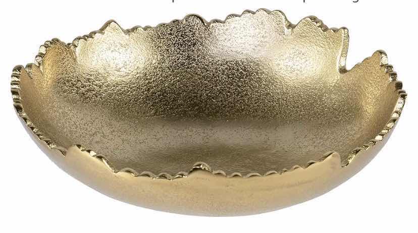 Photo 1 of GOLD MOON ASYMMETRICAL BOWL 8.75” (2 AVAILABLE EACH SOLD SEPARATELY)