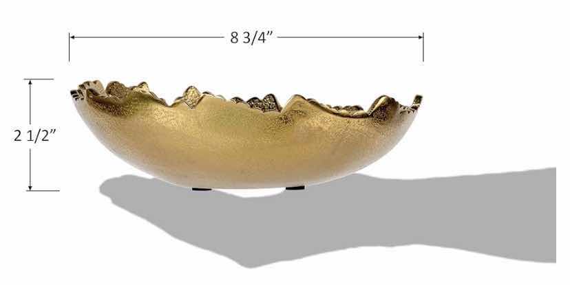 Photo 1 of GOLD MOON ASYMMETRICAL BOWL 8.75” (2 AVAILABLE EACH SOLD SEPARATELY)