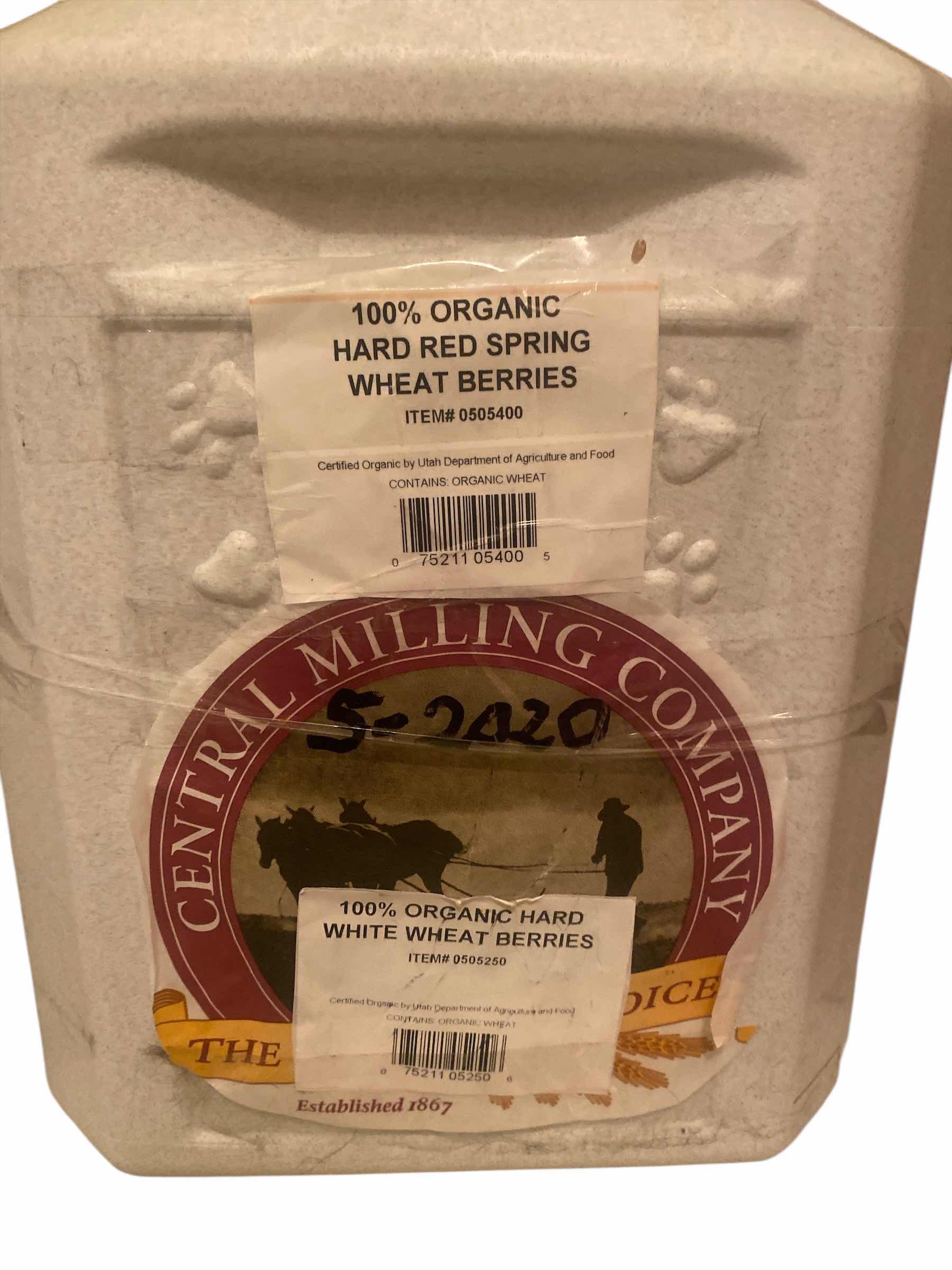 Photo 1 of LARGE GAMMA CONTAINER WITH WHEAT BERRIES