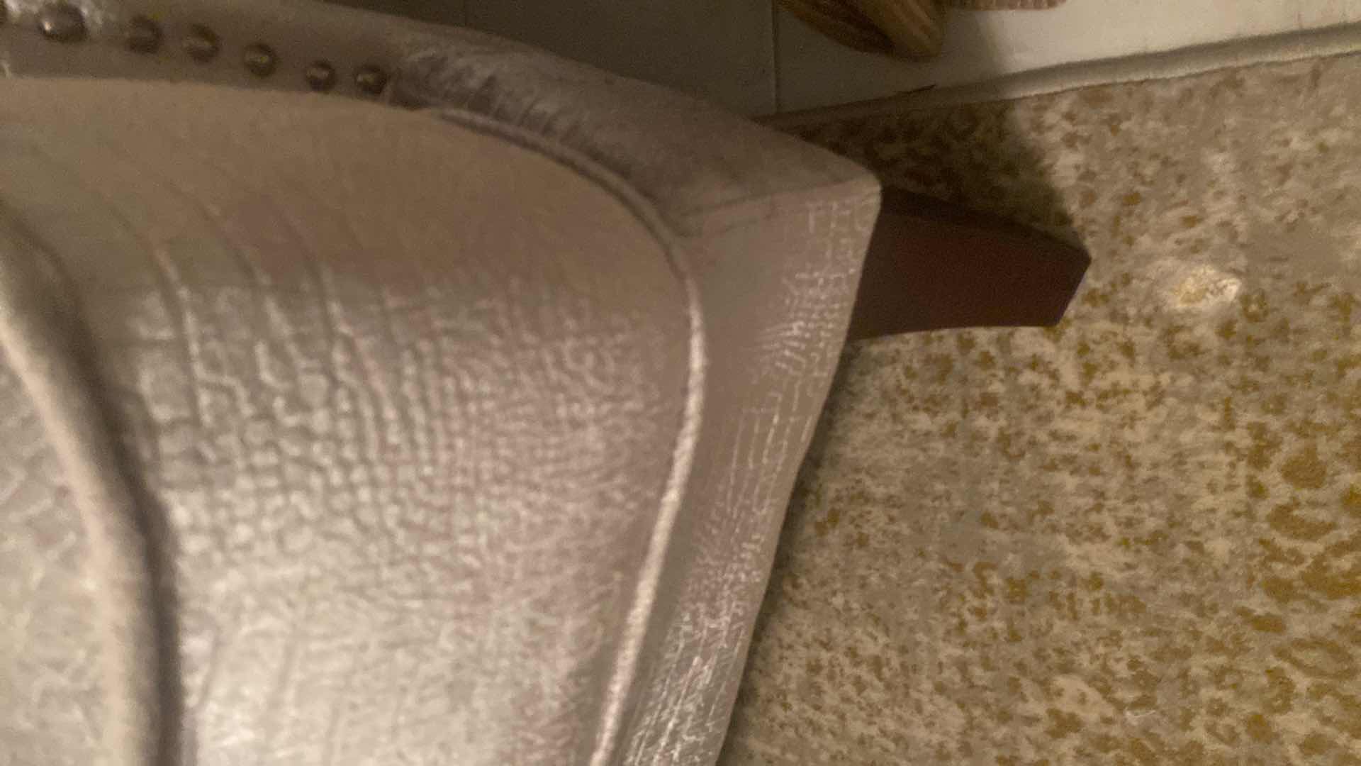 Photo 1 of SILVER ALLIGATOR PRINT WING BACK CHAIR WITH SILVER STUD DETAIL