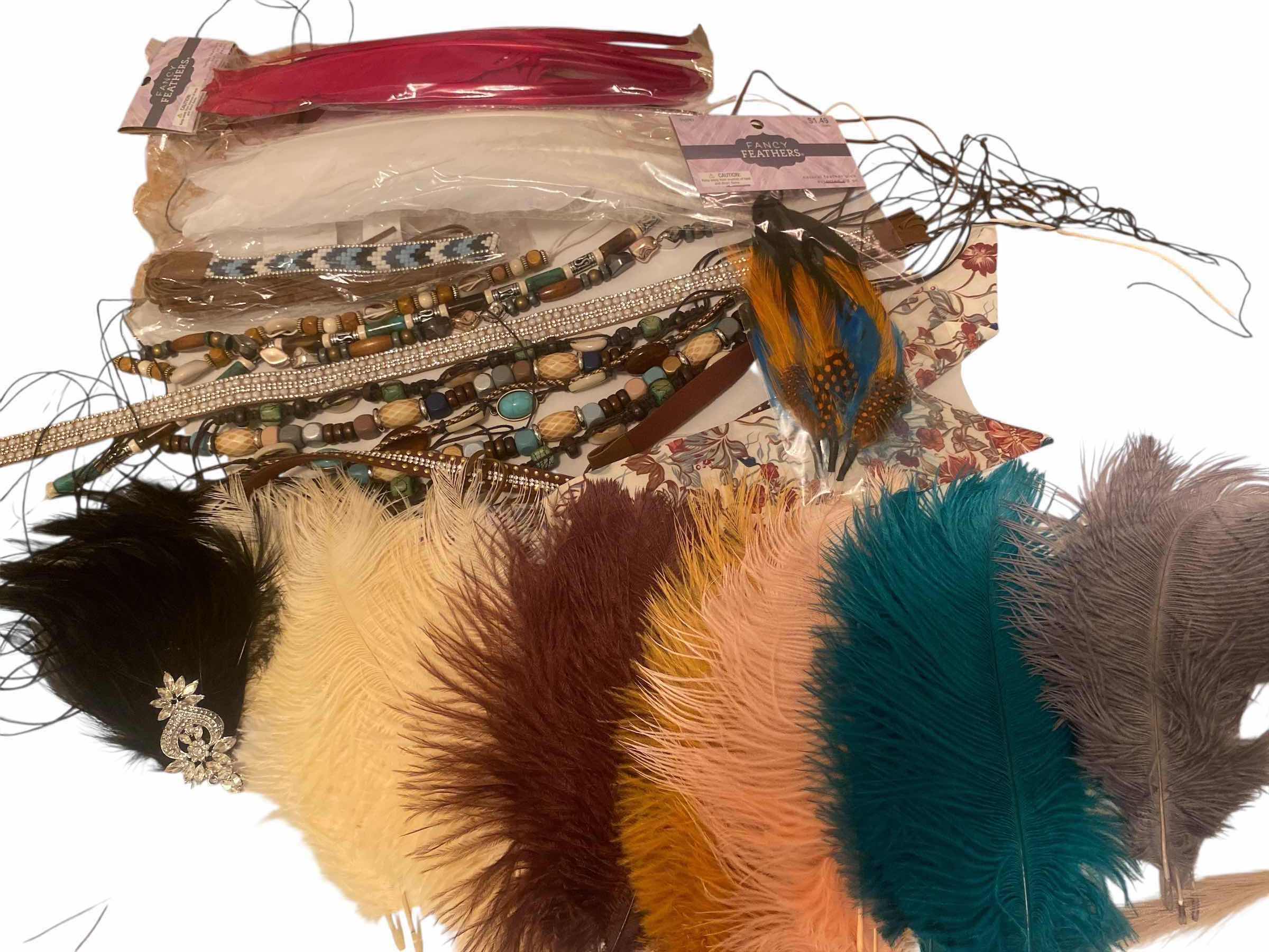 Photo 1 of CRAFT SUPPLIES - HAT BANDS & FEATHERS